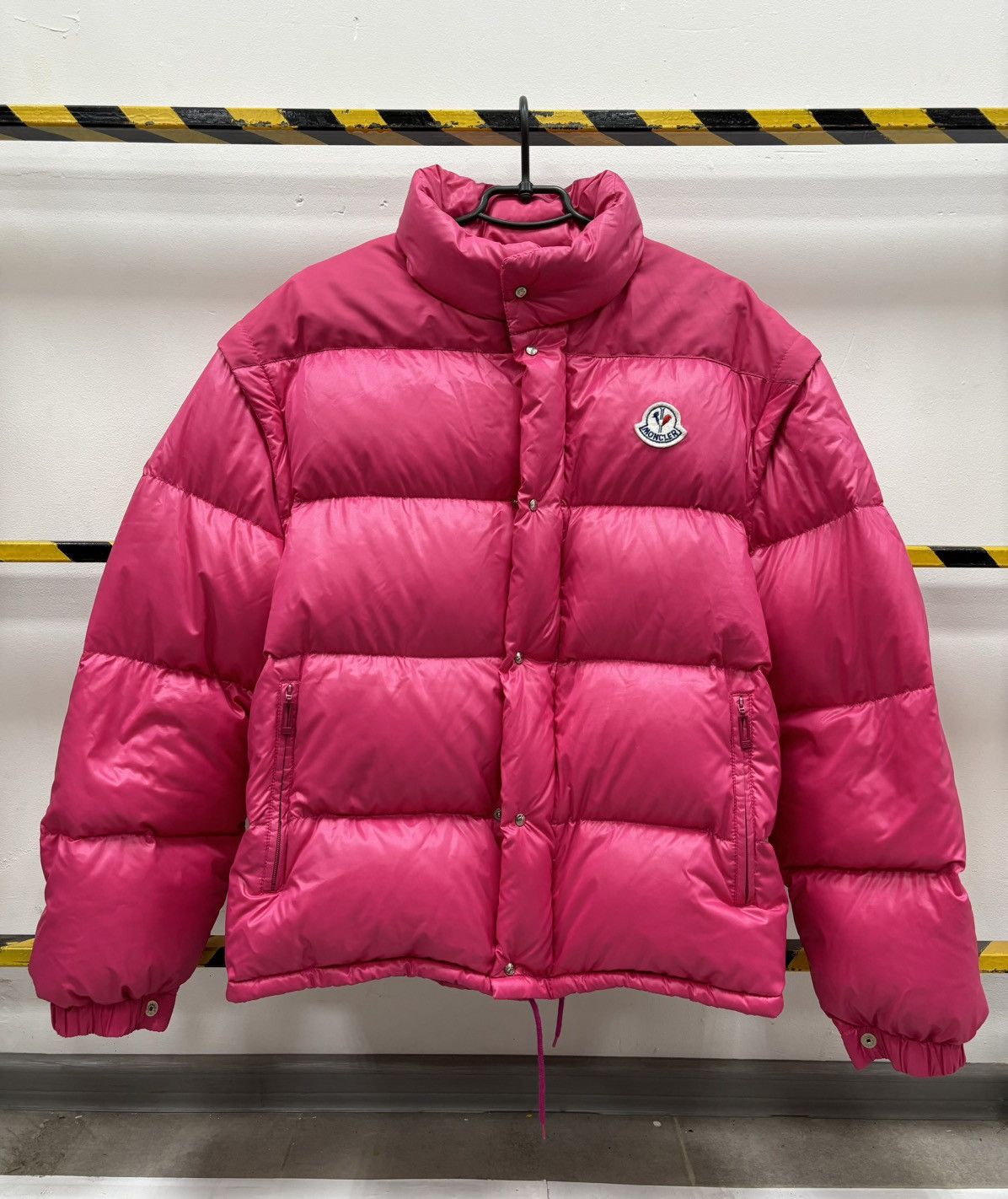 image of Moncler Puffer Jacket in Pink, Men's (Size Medium)