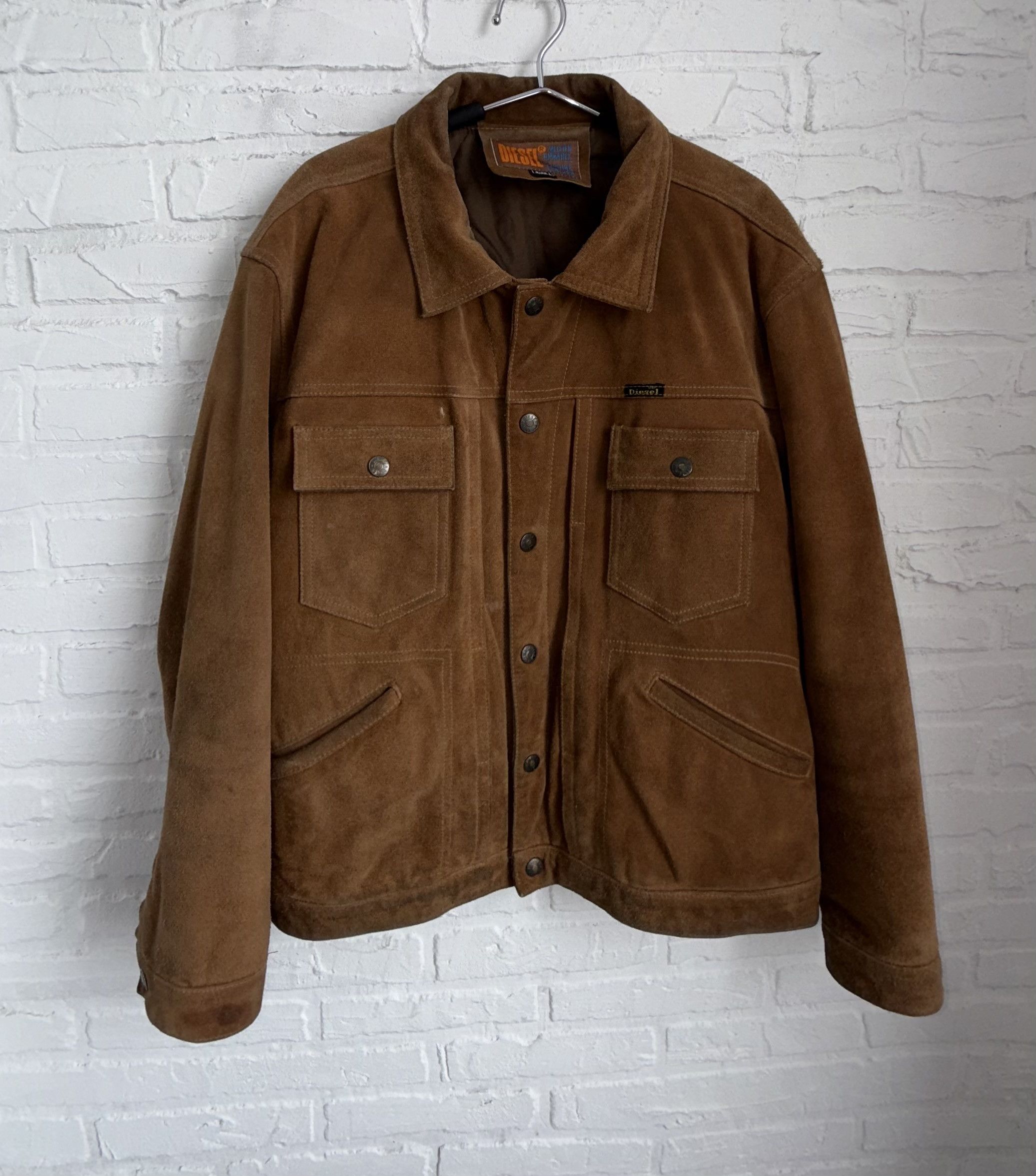 Diesel Vintage 2000s DIESEL work suede leather jacket Size US M / EU 48-50 / 2 - 1 Thumbnail