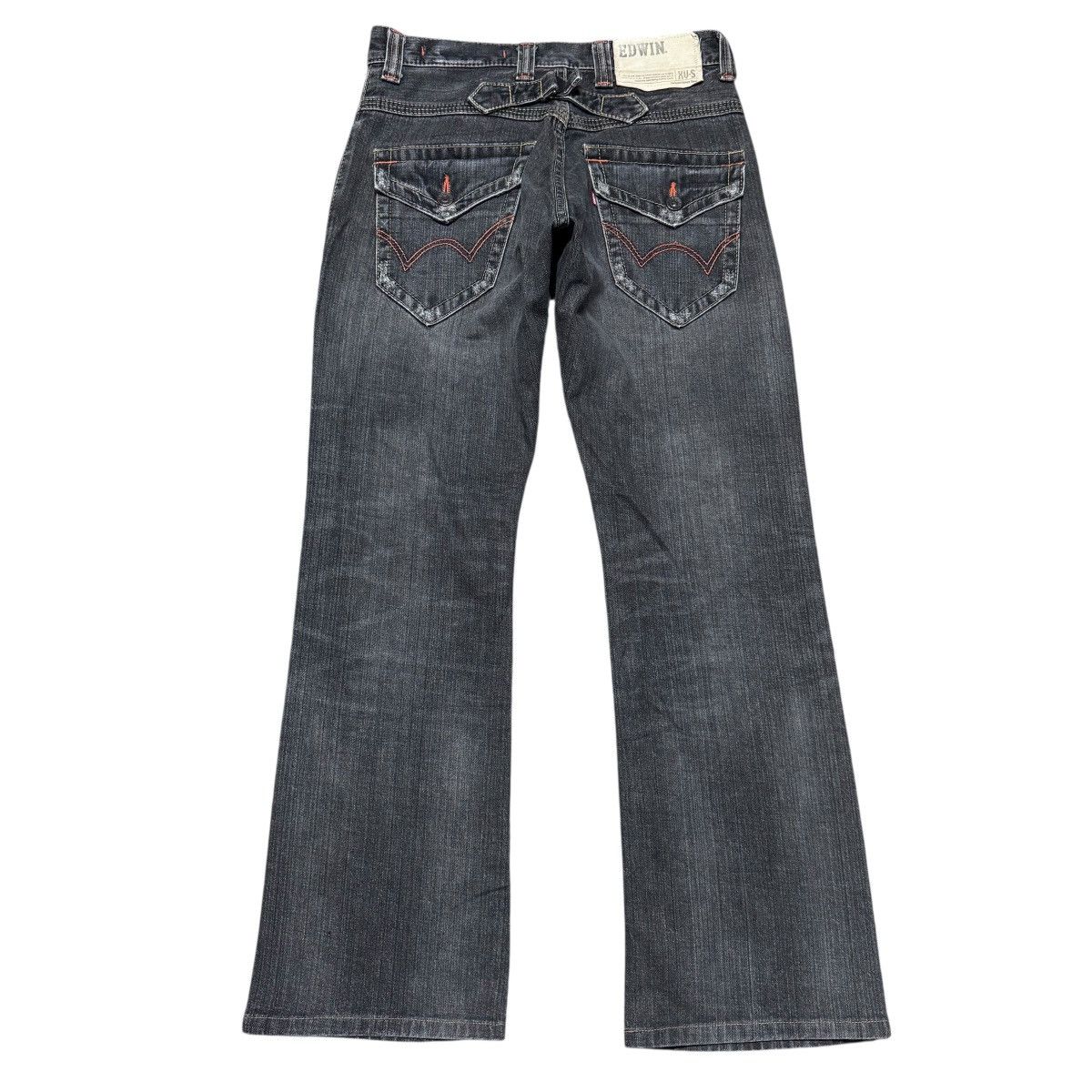 Edwin Vintage Edwin 401XVS Faded Black Denim Flare Jeans Size US 30 / EU 46 - 1 Thumbnail