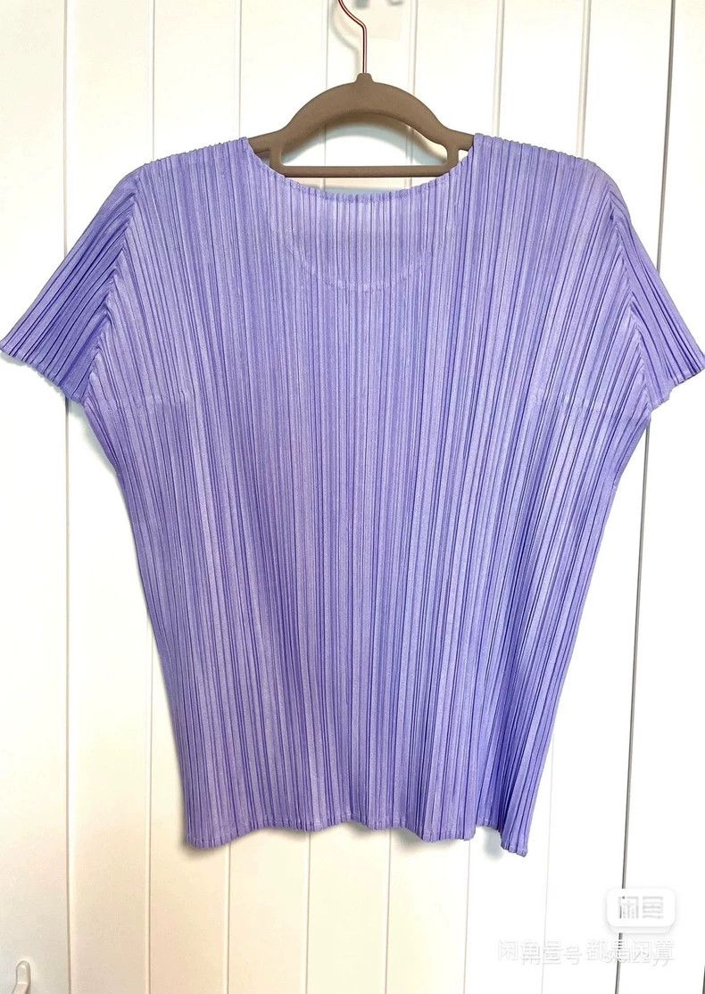 Issey Miyake issey miyake size:3 Purple short-sleeved shirt 2506-Nextar Size XXS / US 00 / IT 34 - 1 Thumbnail