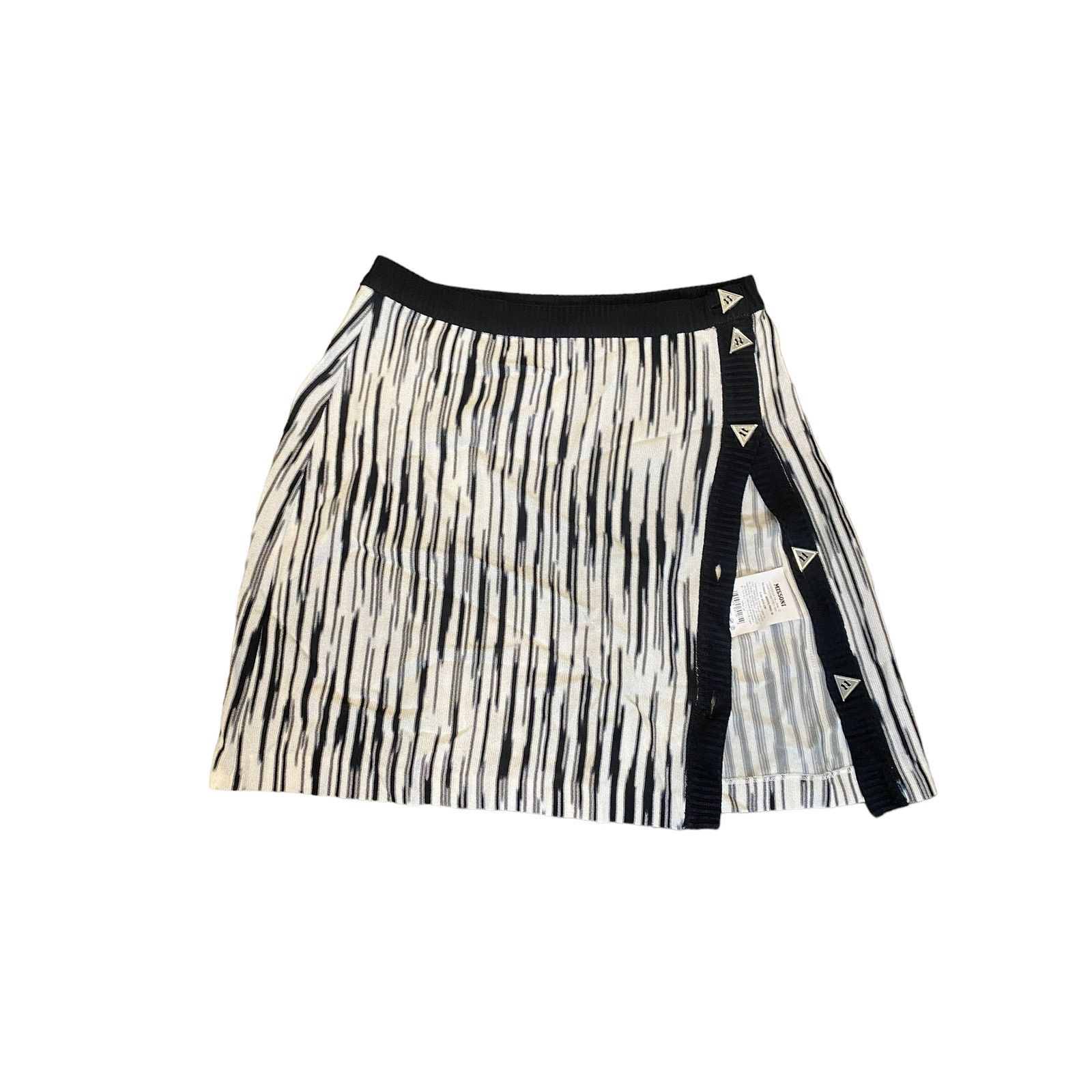 Missoni Missoni Mini Skirt in Black & White Space Dye Black White 38 Size 26" / US 2 / IT 38 - 2 Thumbnail