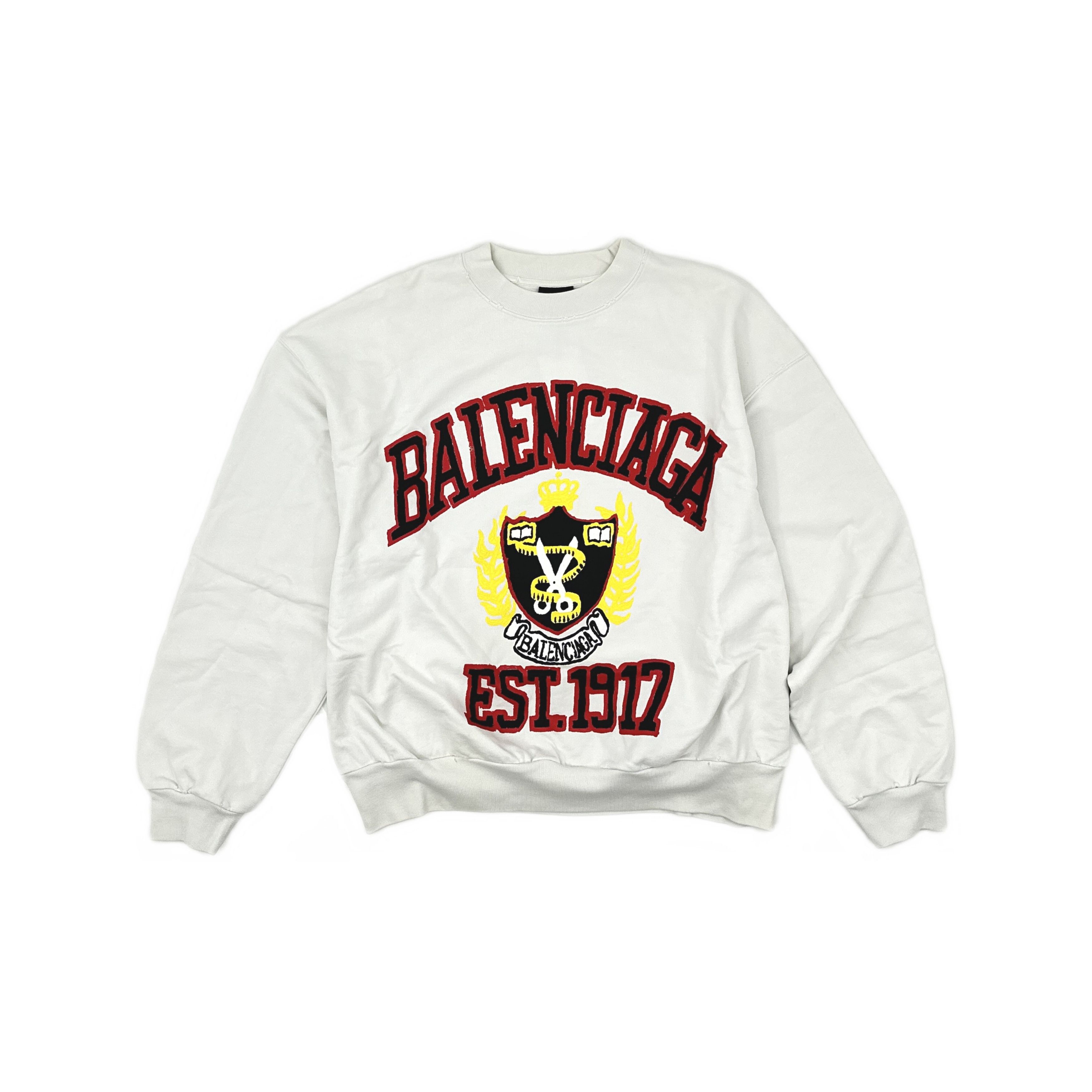 Balenciaga Balenciaga Shield Logo Crewneck Sweatshirt XS Size US XS / EU 42 / 0 - 1 Thumbnail