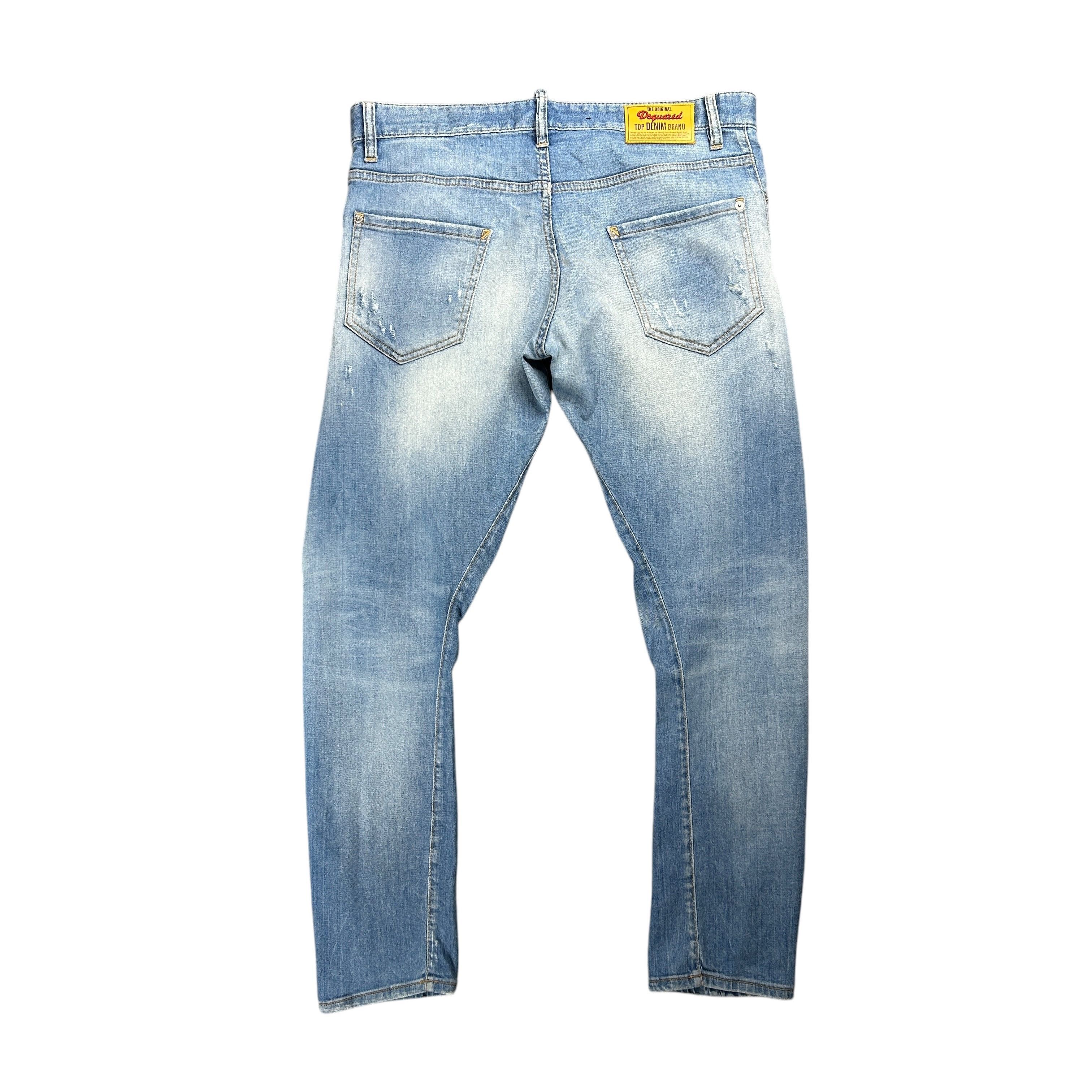 Dsquared2 Dsquared2 Twisted Leg Light Wash Blue Denim Jeans Ripped 50 Size US 34 / EU 50 - 2 Thumbnail