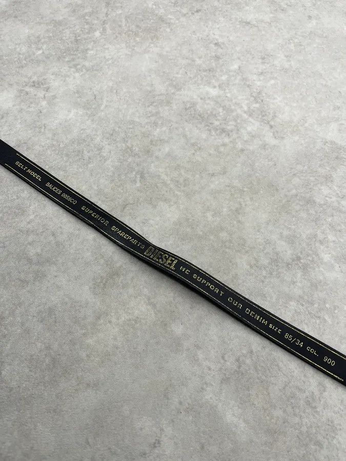 Diesel Diesel Black Minimalist Contemporary Leather Belt Size ONE SIZE - 9 Thumbnail