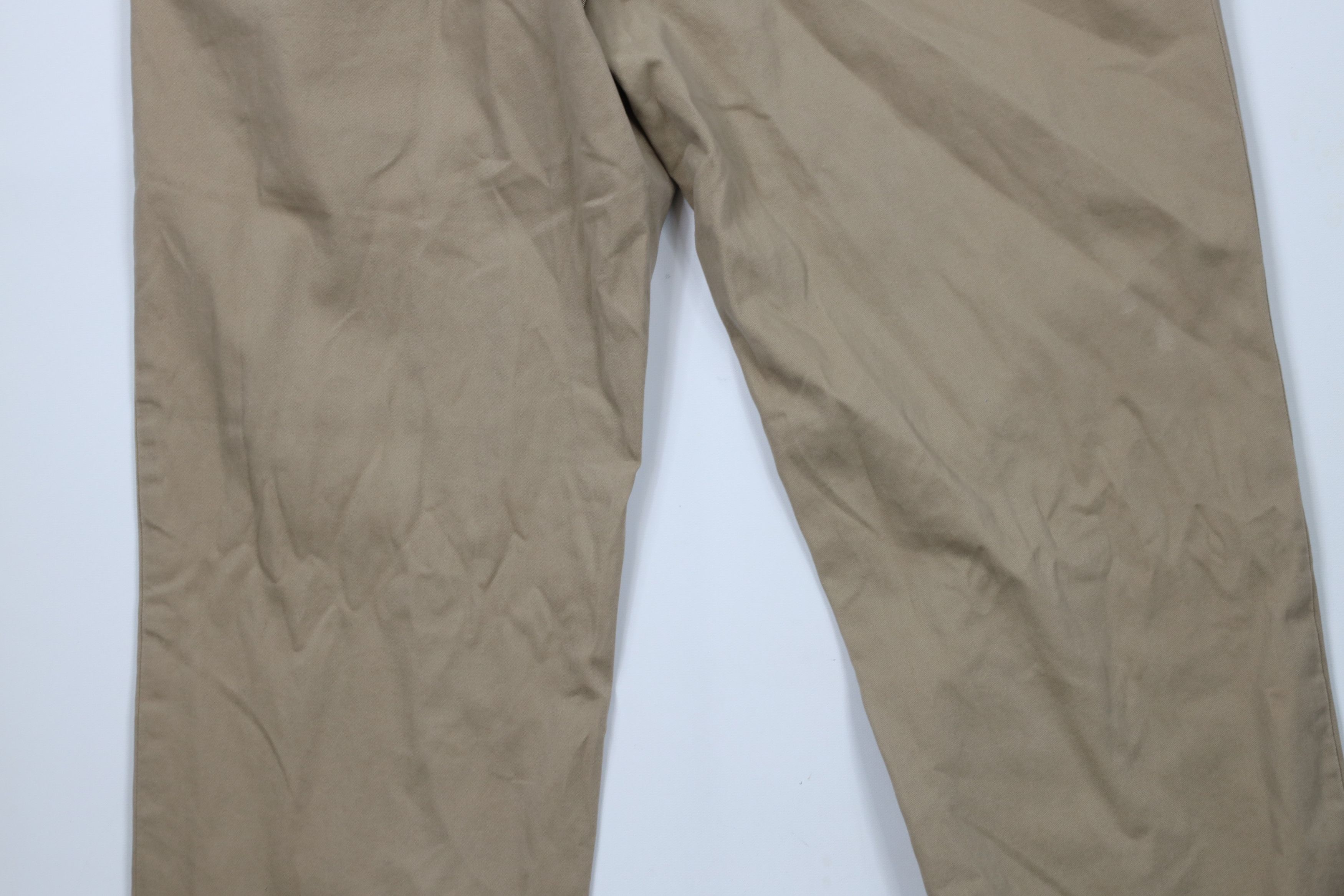 Ralph Lauren × Vintage Vintage 90s Ralph Lauren Wide Leg Chino Pants Beige Cotton Size US 34 / EU 50 - 10 Thumbnail