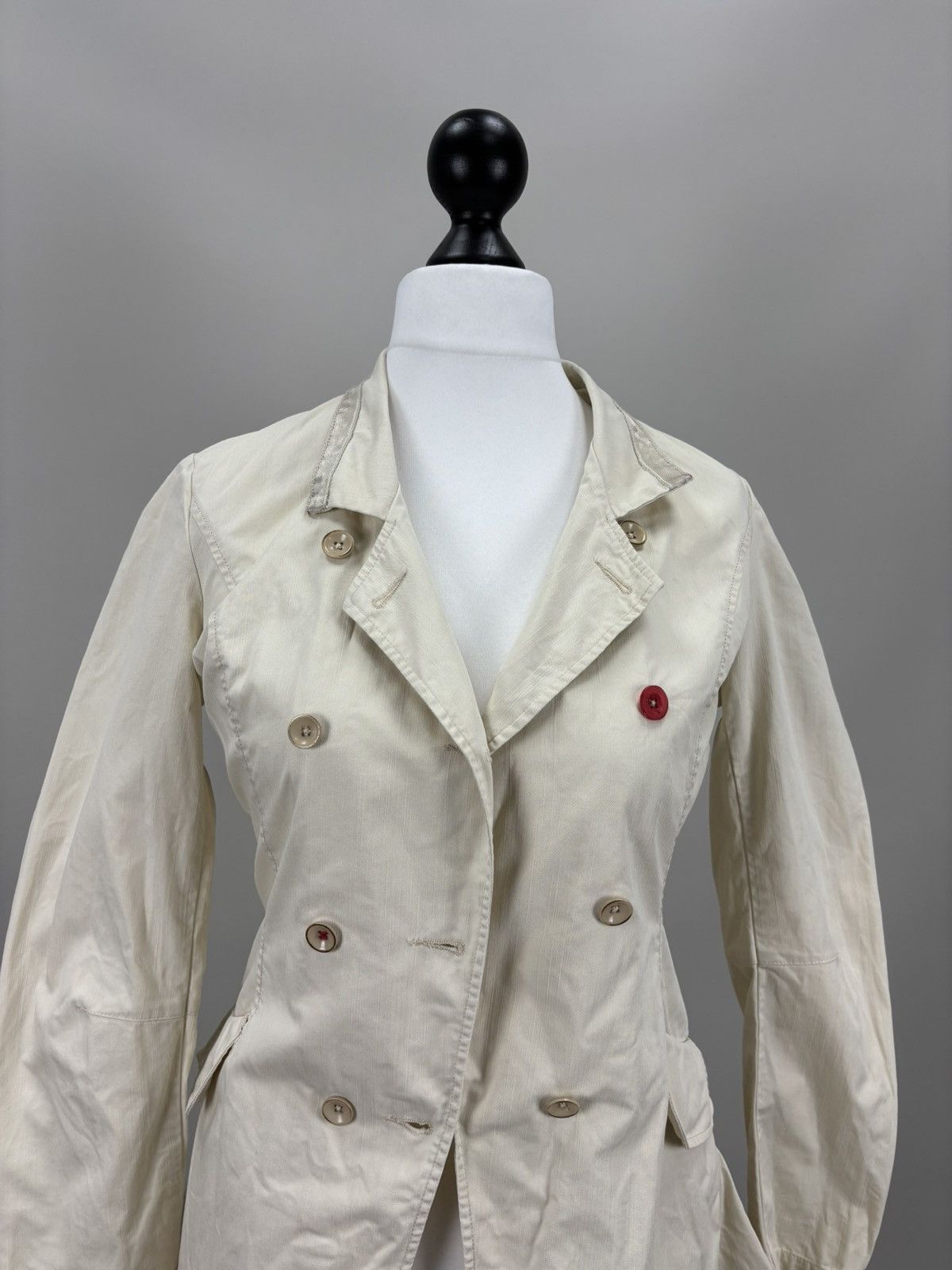 Marithe + Francois Girbaud Womens jacket Marithe Francois Girbaud Size XS/S Color Beige Size XS / US 0-2 / IT 36-38 - 3 Thumbnail