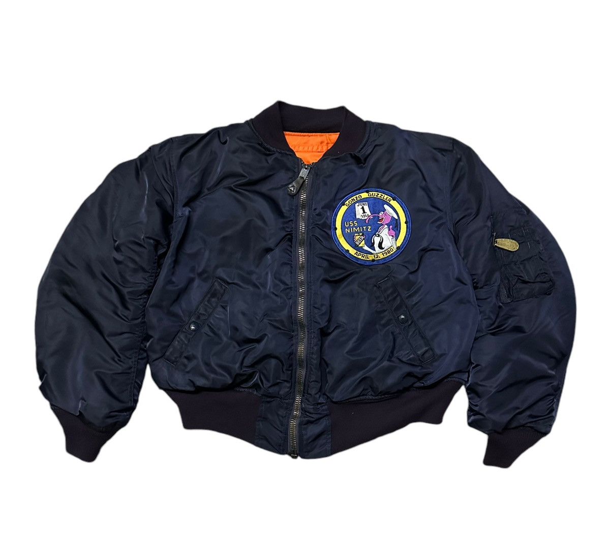 Vintage Vintage 80s USAF reversible bomber jacket Size US L / EU 52-54 / 3 - 1 Thumbnail