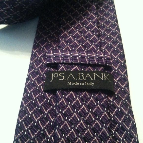 Jos. A. Bank JOS.A.BANK MENS NEW PURPLE 100%SILK NECK TIE WIDTH: 3 1/2" Size ONE SIZE - 3 Thumbnail
