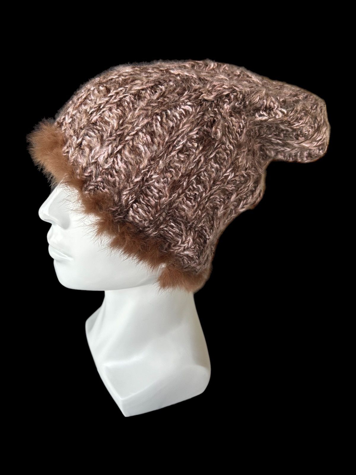 Japanese Brand × Kapital × Vintage FIORUCCI Knitted Fur Mohair Beanie Hats Size ONE SIZE - 3 Thumbnail