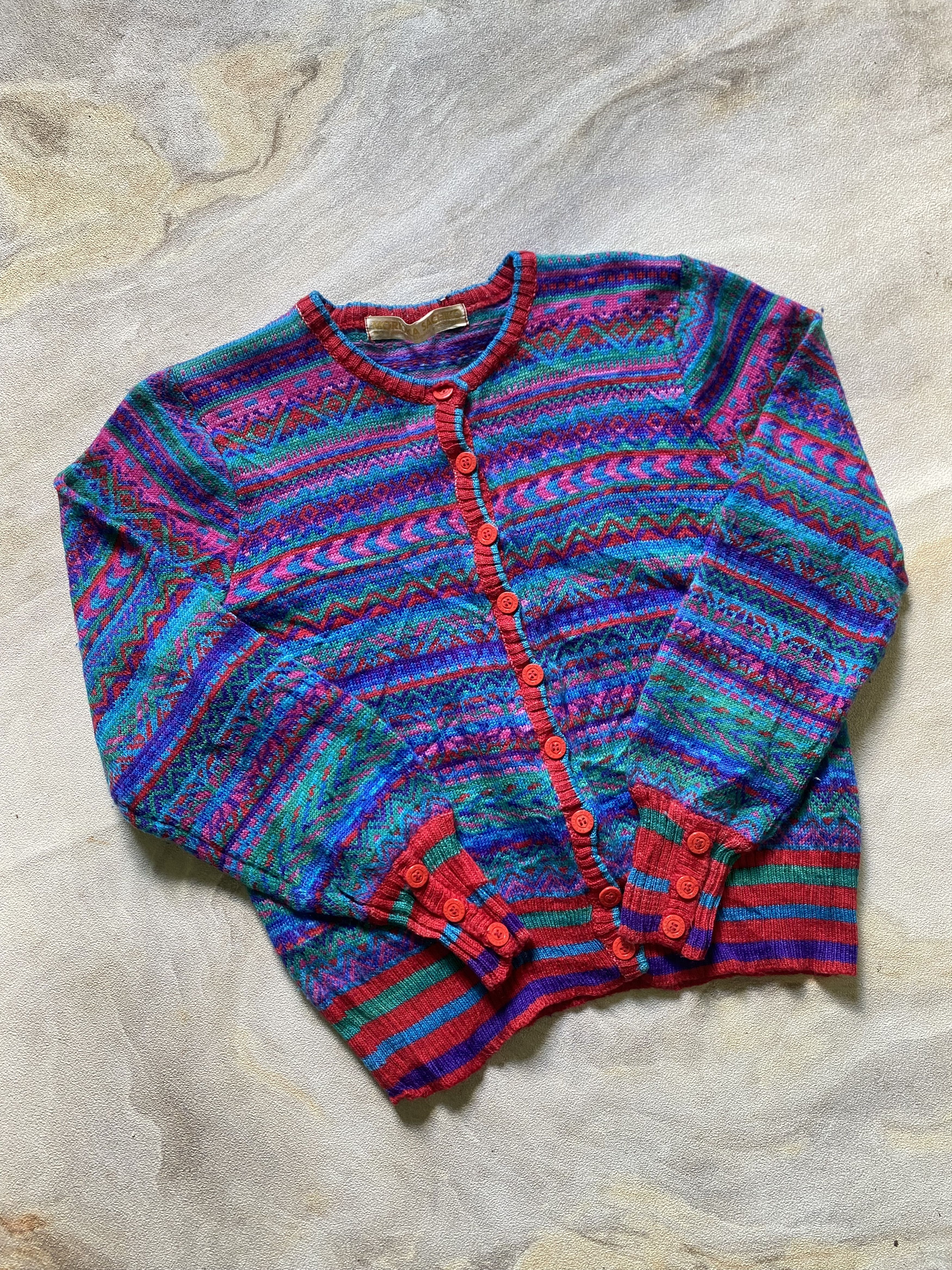 Japanese Brand Vintage hand knit Japanese Cardigan By Morioka Sachiko Size S / US 4 / IT 40 - 5 Thumbnail