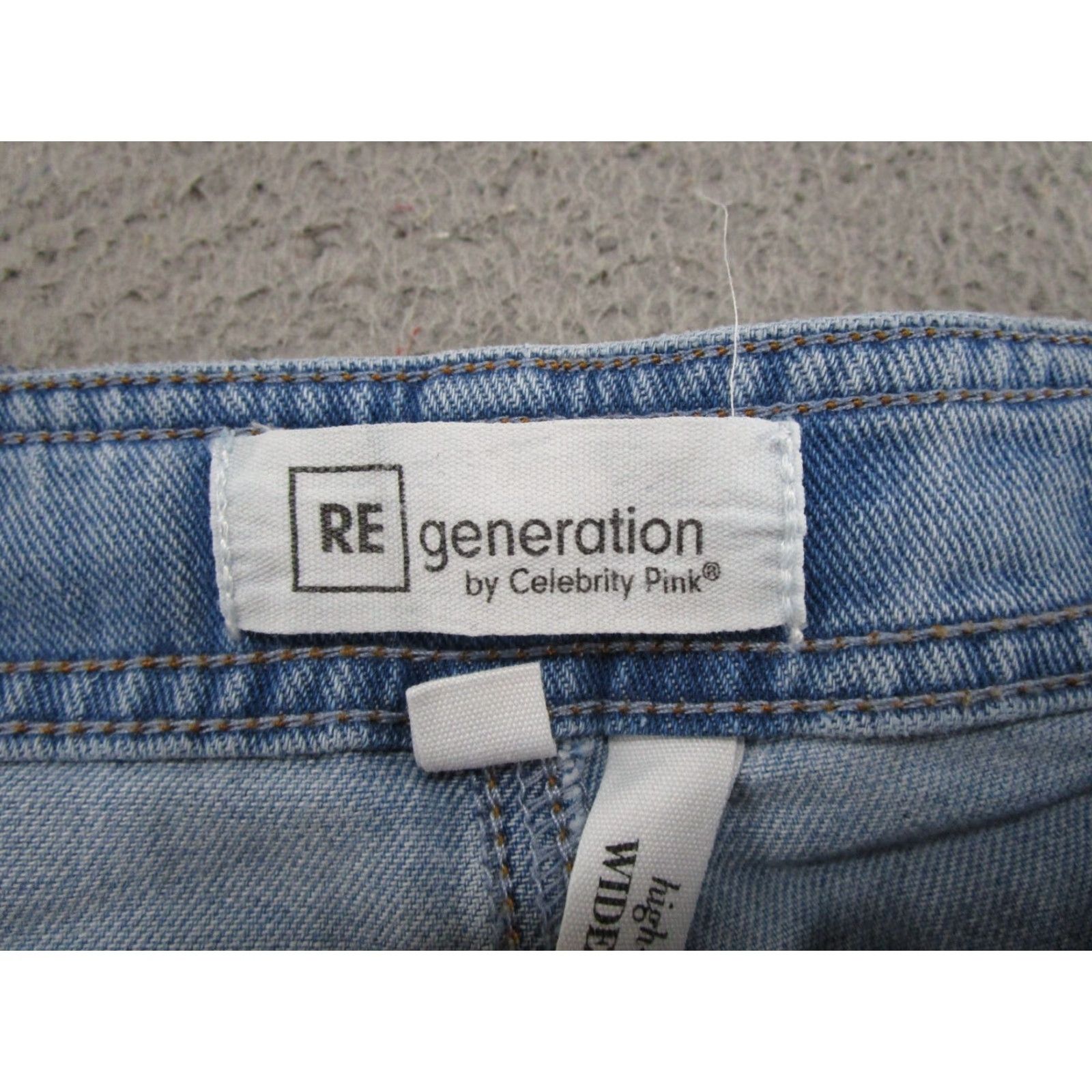 Vintage Celebrity Pink Jeans Women's 26 Blue Denim Wide-Leg Stretch 5-Pocket Re Generation SZ 3/26 Size 26" / US 2 / IT 38 - 4 Thumbnail