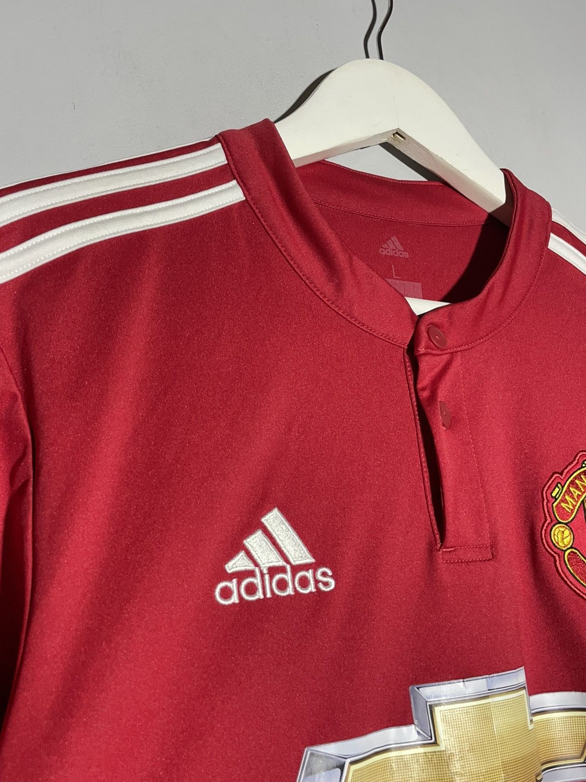 Adidas Manchester United Adidas 2017/18 Home Y2k Football Shirt Size US L / EU 52-54 / 3 - 3 Thumbnail
