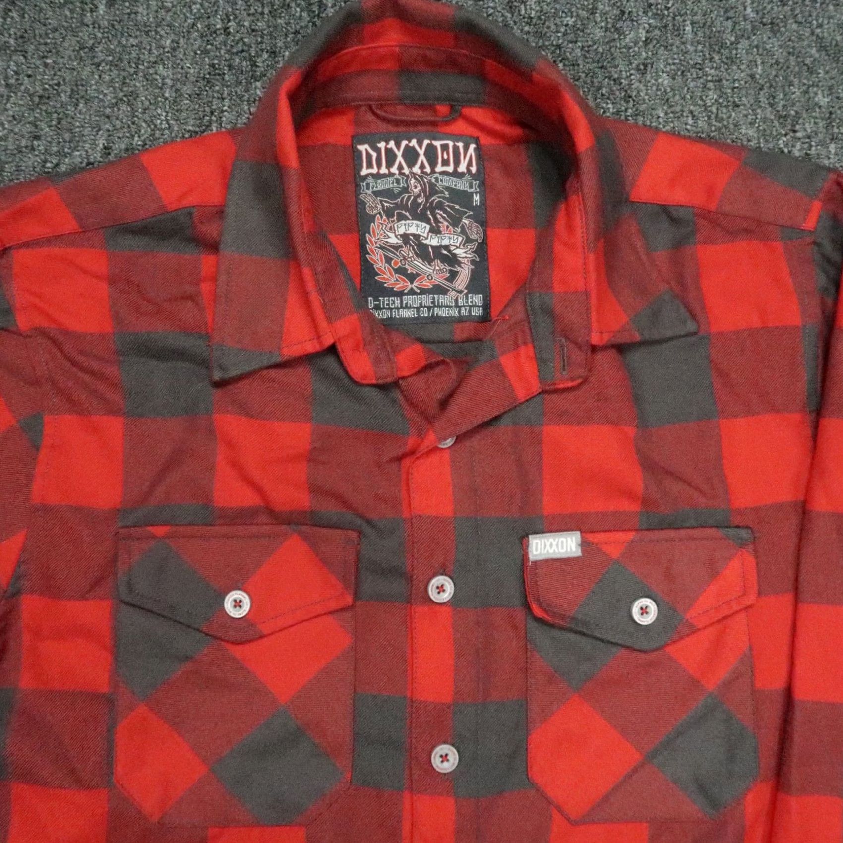 Vintage Dixxon Flannel Shirt Mens M Red Buffalo Plaid Long Sleeve Button-Up Pockets Casual Travel Vintage: No? Size US M / EU 48-50 / 2 - 2 Thumbnail