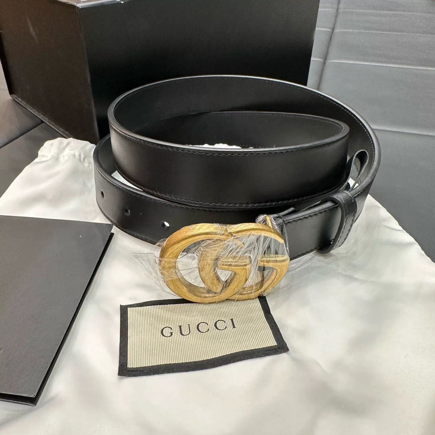 Gucci Gucci Distressed Green Belt M Men Size ONE SIZE - 1 Thumbnail