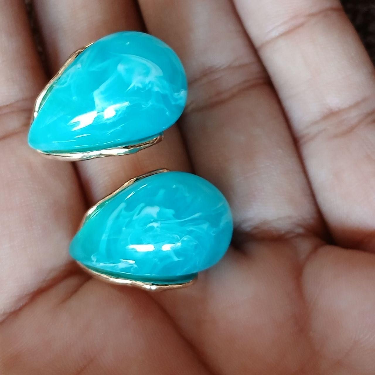 Other Elegant Resin Teardrop Earrings Size ONE SIZE - 2 Thumbnail