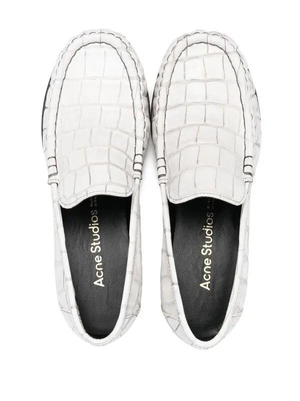 Acne Studios o1y0725 Leather Loafers in White Size US 10 / IT 40 - 4 Thumbnail