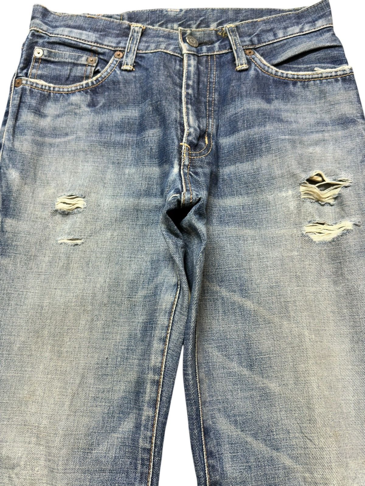 Edwin Vintage Edwin 800 SX Flare Mudwash Distressed Denim Size US 27 - 2 Thumbnail