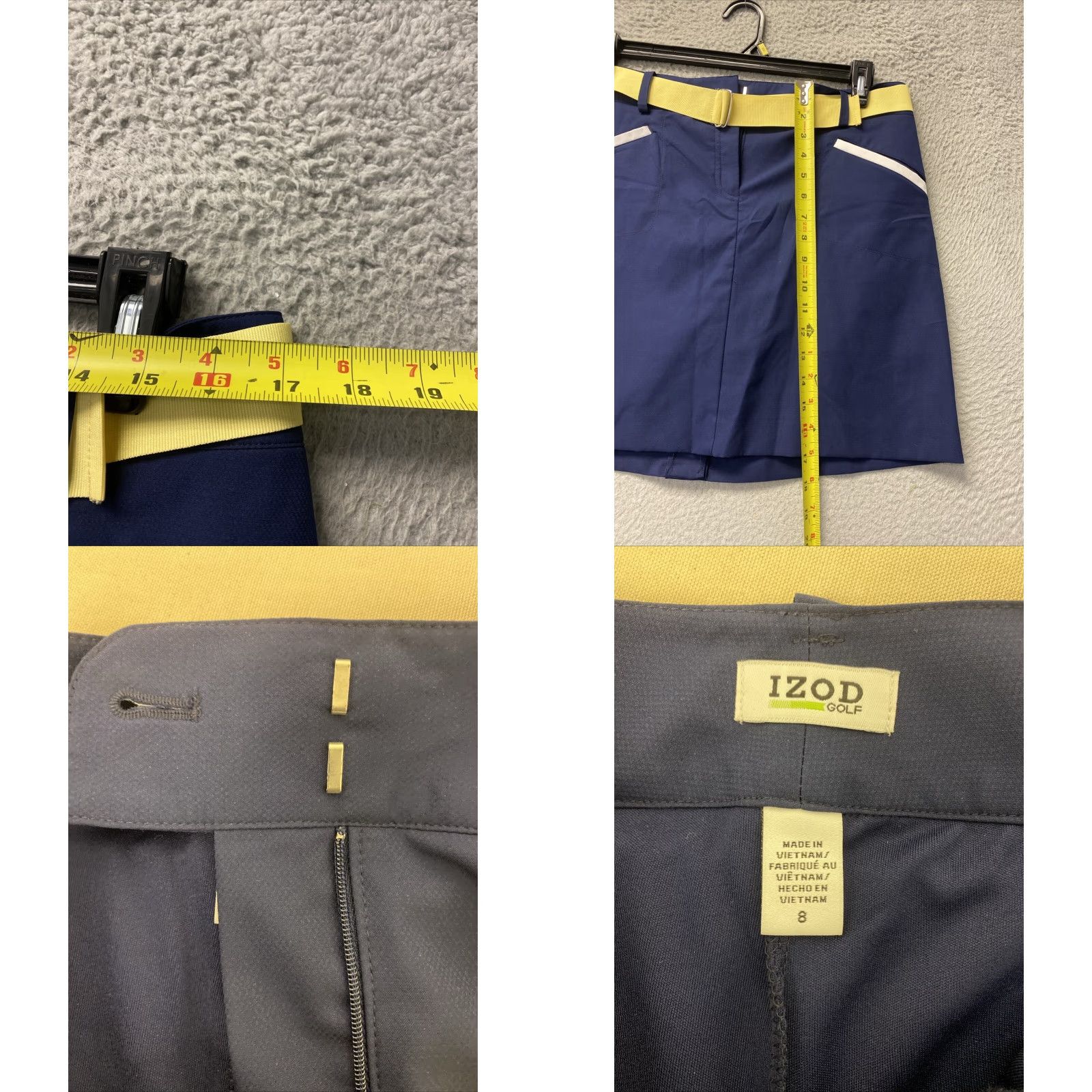 Izod Izod Golf Skort Women's 8 Navy Pocket Regular Size 8 Skort Womens Golf 103-60 Size ONE SIZE - 8 Thumbnail
