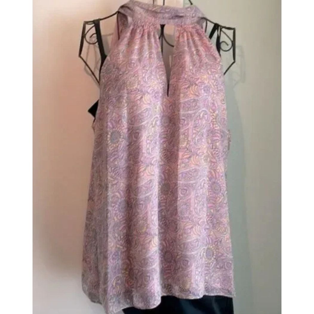 Ramy Brook Ramy Brook Lula Paisley Halter Neck Tank Top Pink M Size M / US 6-8 / IT 42-44 - 15 Thumbnail