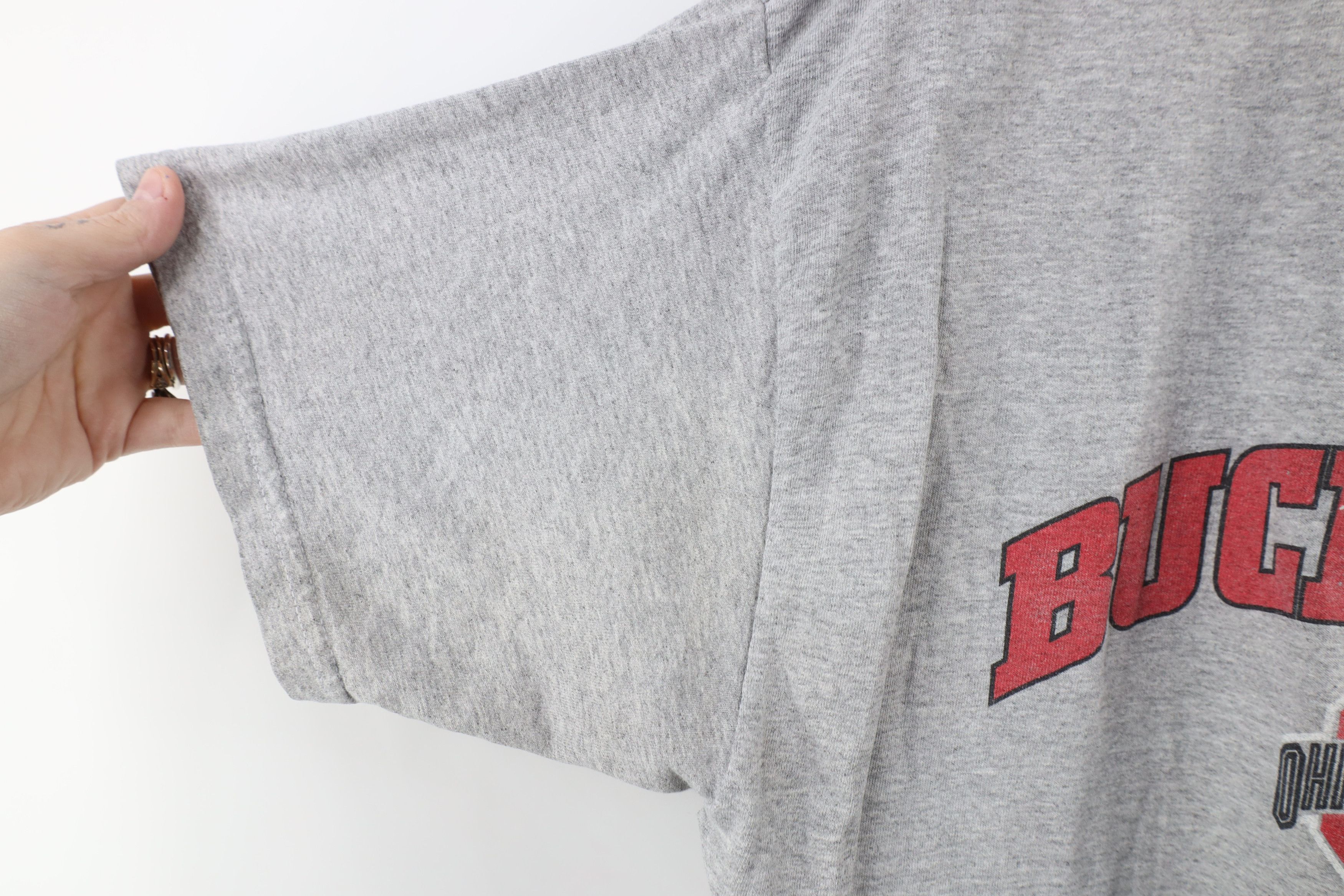 Vintage Vintage 90s Spell Out Ohio State University T-Shirt Gray Size US L / EU 52-54 / 3 - 10 Thumbnail