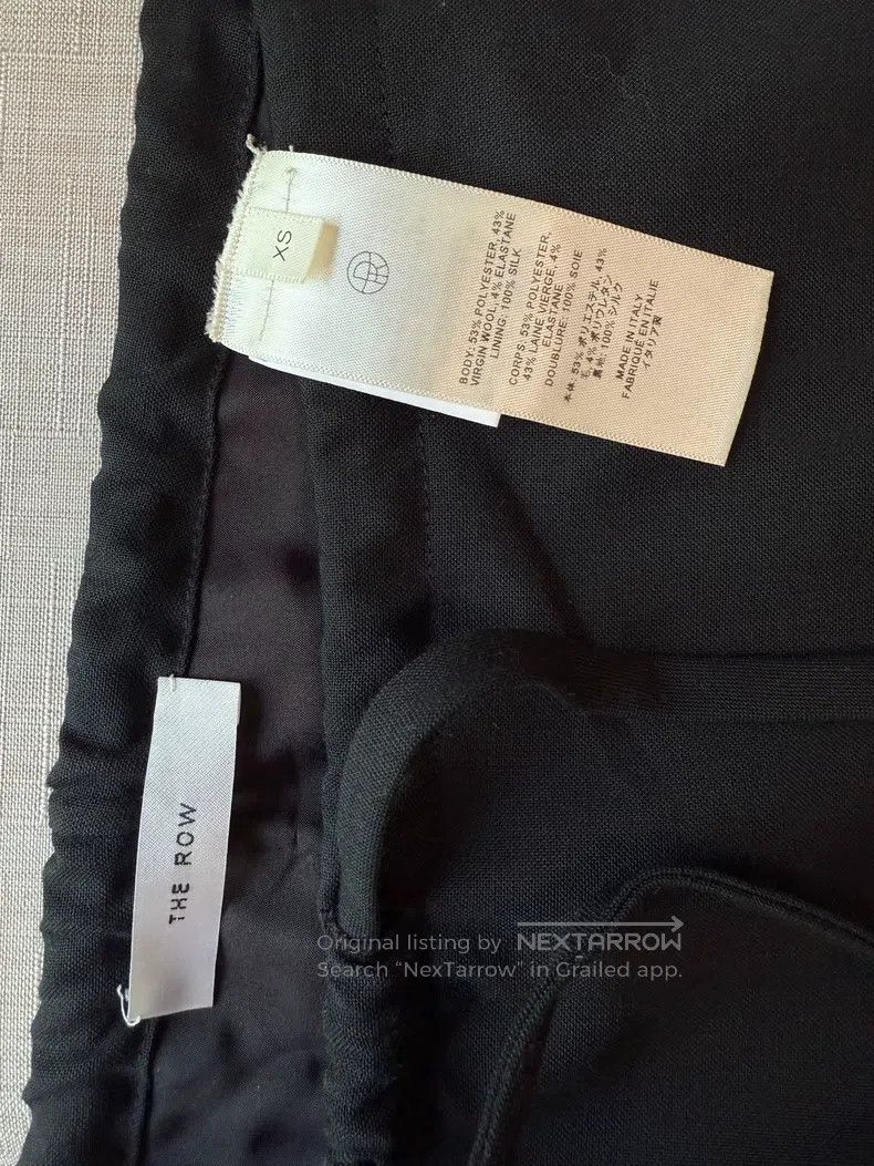 The Row The Row size XS Black Wide Leg Pants Size 23" - 2 Thumbnail