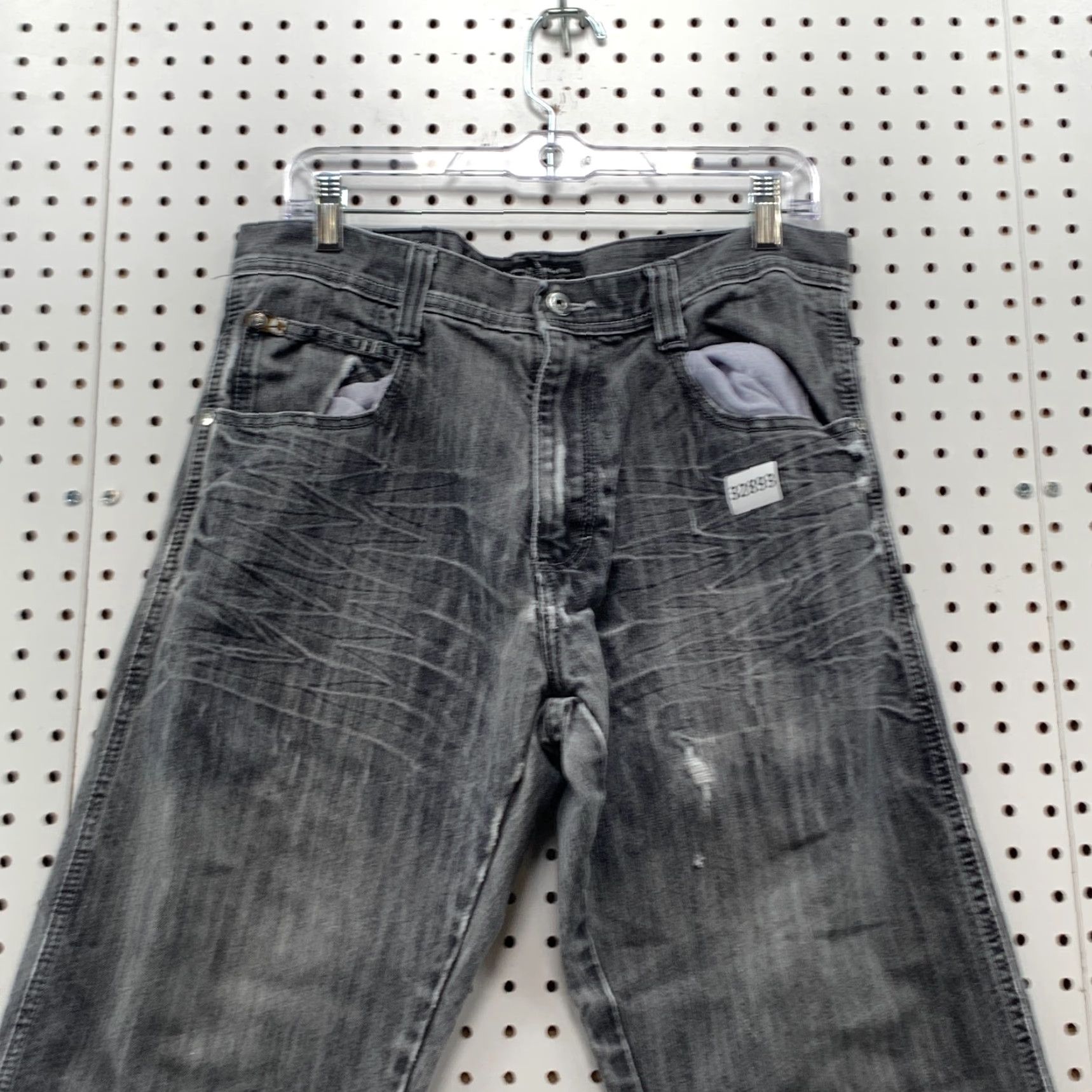 Southpole VINTAGE Southpole Jeans Denim Black 33x28 Mens Hip Hop Straight Y2K Skater Size US 33 - 3 Thumbnail