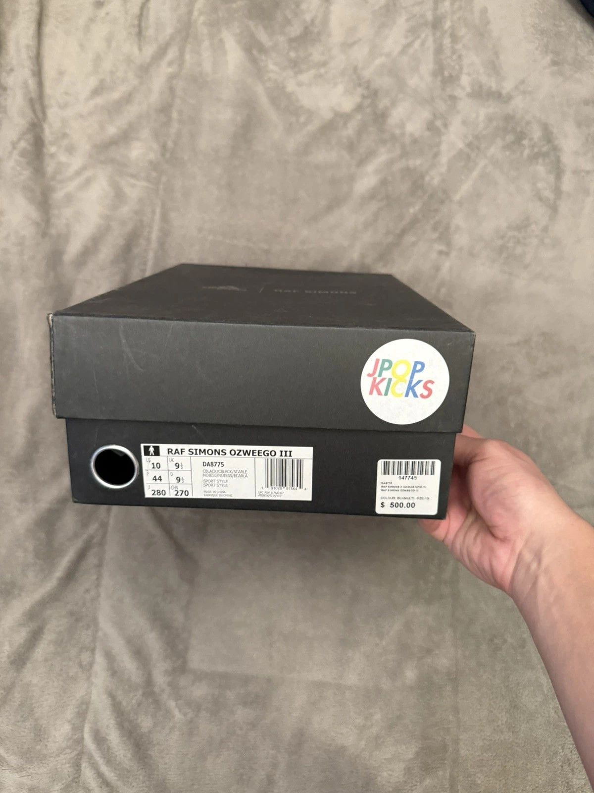 Raf Simons Adidas Raf Simons Ozweego 3 Black Scarlet Red 10 DA8775 Size US 10 / EU 43 - 9 Thumbnail