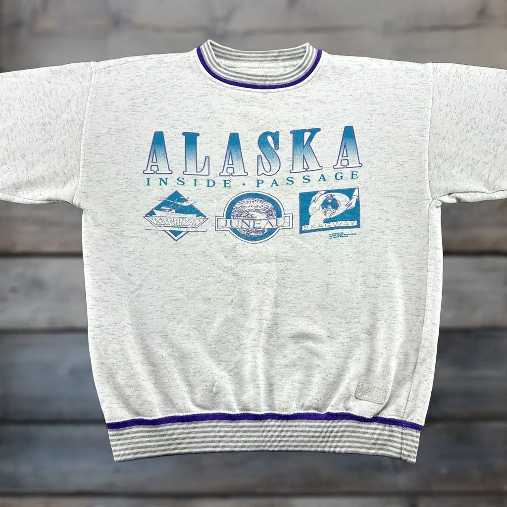 Vintage VINTAGE Gear For Sports Sweatshirt Mens S Gray Fleece Pullover Striped Inside Passage 90s Sweatshirt Pullover Mens S Gray 90s Size US S / EU 44-46 / 1 - 1 Thumbnail