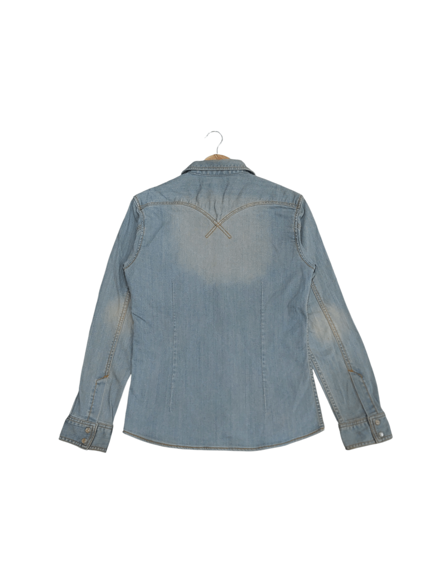 If Six Was Nine × Tornado Mart Tornado Mart Denim Button Shirt Jacket Size S / US 4 / IT 40 - 4 Thumbnail