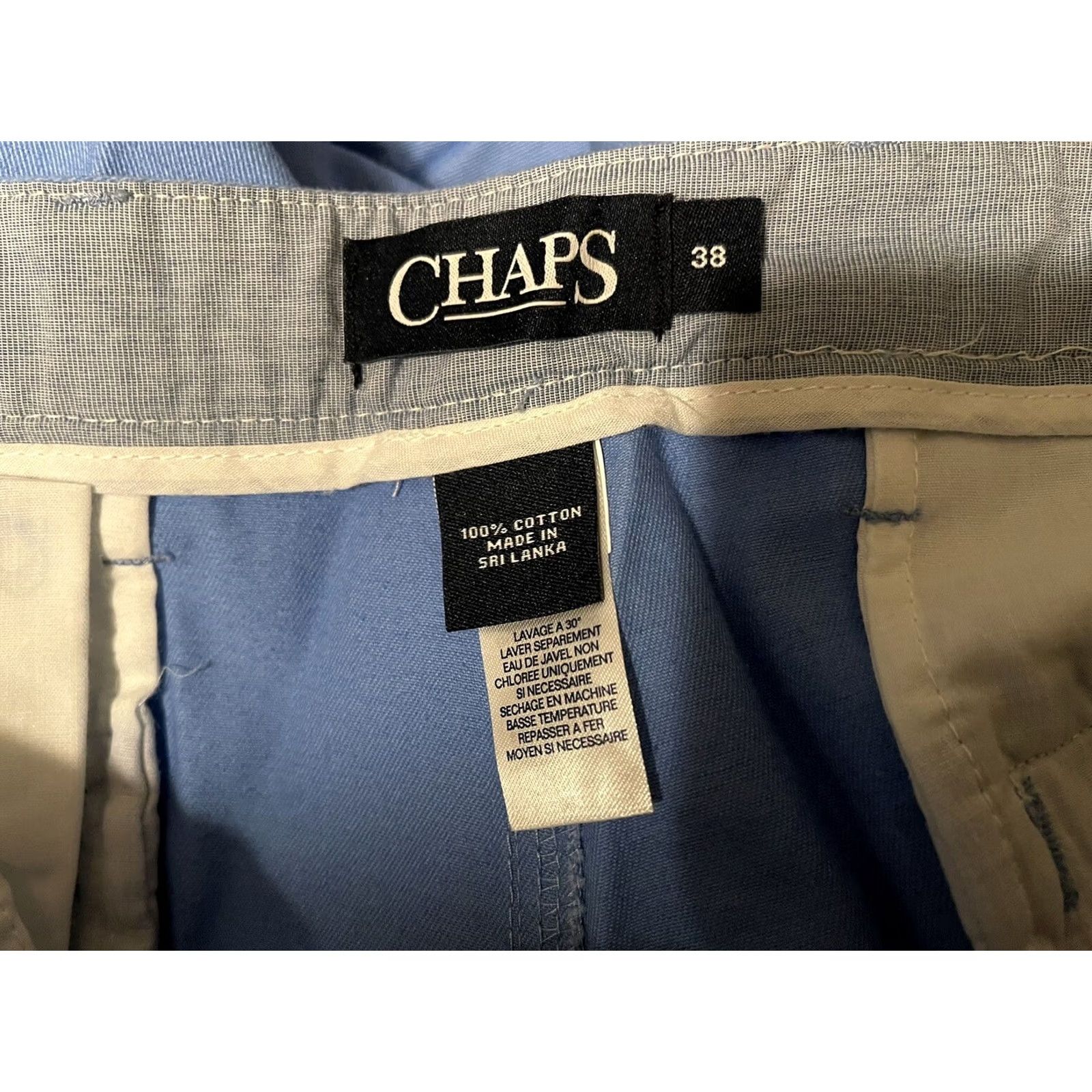 Chaps Chaps Chino Shorts Flat Front Cotton Blue Preppy Mens 38 Size US 38 / EU 54 - 4 Thumbnail
