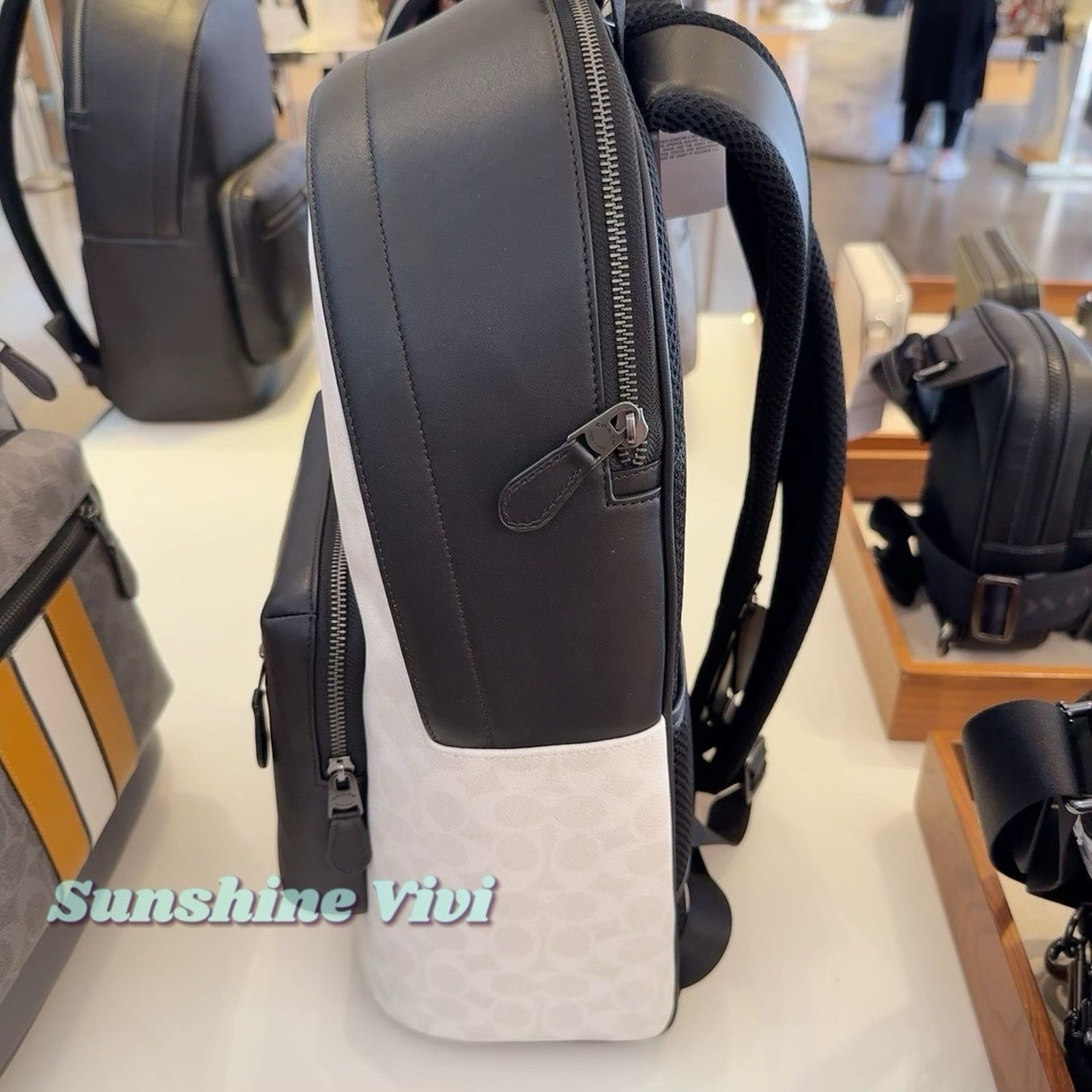 Coach NWT Coach West Backpack Cv925 Gunmetal/Chalk/Black Size ONE SIZE - 3 Thumbnail