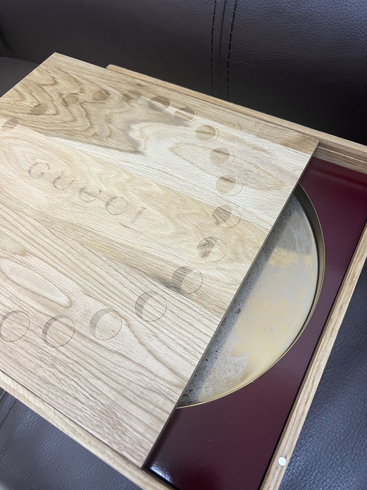Gucci 🌕 Gucci VIP moon brass tray coffee table decor wooden box Size ONE SIZE - 9 Thumbnail