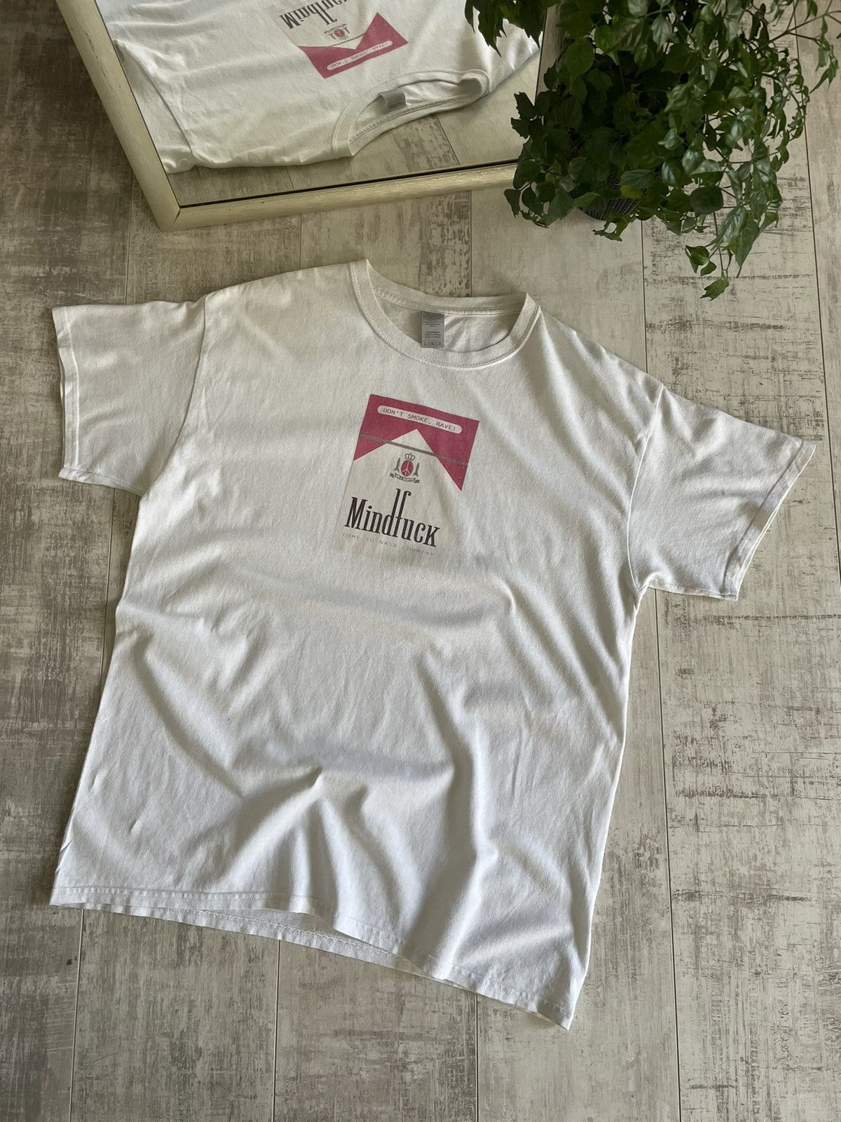 Vintage Crazy T-Shirt Mindfuck Don’t Smoke. 🚭 Rave Y2K Opium RARE Size US M / EU 48-50 / 2 - 1 Thumbnail