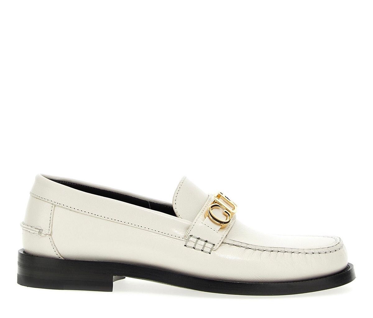 Gucci Gucci Logo Leather Loafers SIZE 37 Size ONE SIZE - 1 Thumbnail