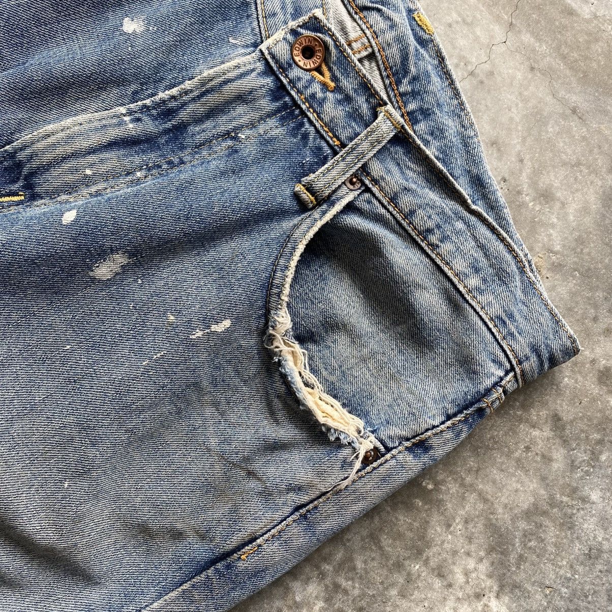Vintage Vintage Y2K Edwin Selvedge Distressed w32 Size US 32 / EU 48 - 5 Thumbnail