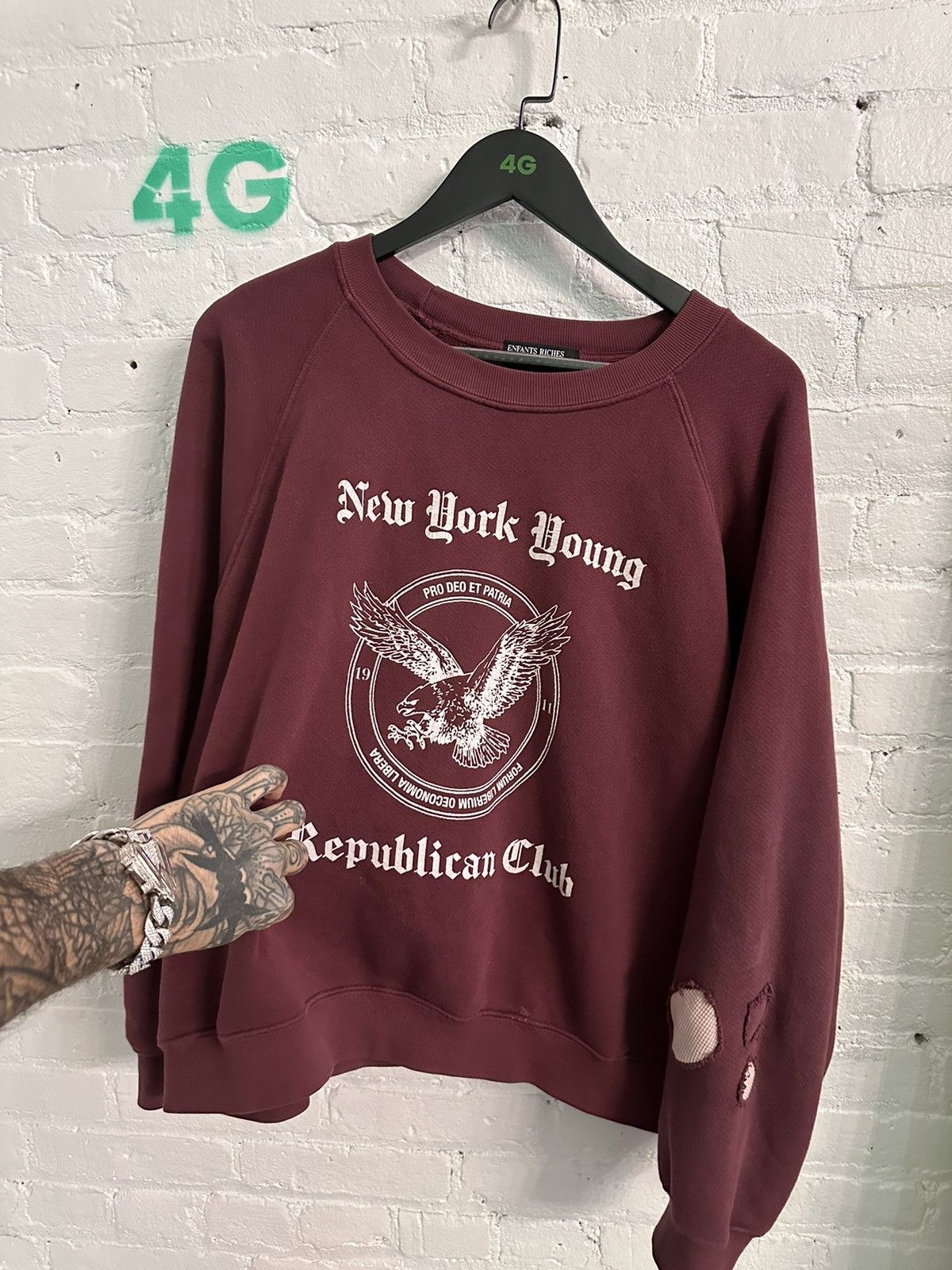 Enfants Riches Deprimes ERD NY YOUNG REPUBLICAN SWEATER Size US M / EU 48-50 / 2 - 2 Thumbnail