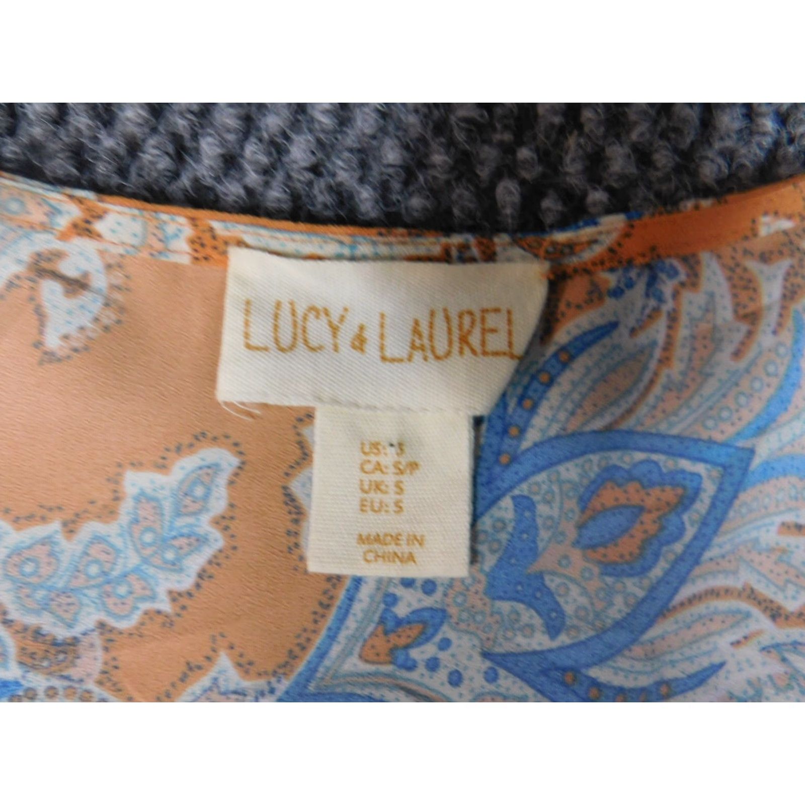 Vintage Lucy & Laurel Blouse Womens S Orange Floral Crew Neck Sleeveless Pullover Button Casual Size S / US 4 / IT 40 - 5 Thumbnail