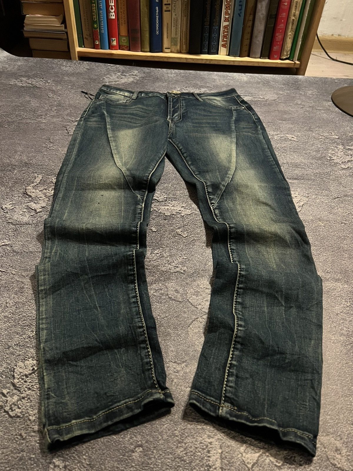 Vintage If Six Was Nine Style / Washed Glamour / Gothic Jeans 90s Size US 32 / EU 48 - 1 Thumbnail