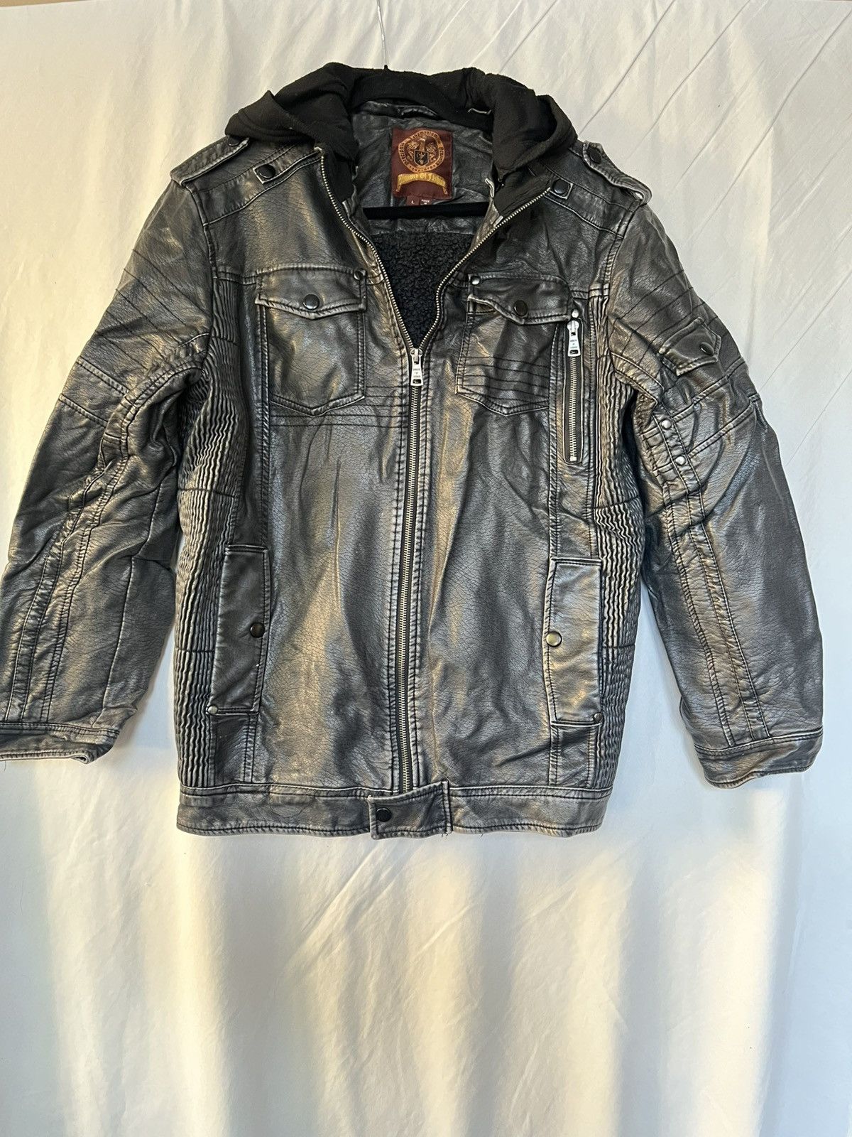Vintage Ministry of Fashion Faux Leather Jacket Size US L / EU 52-54 / 3 - 1 Thumbnail