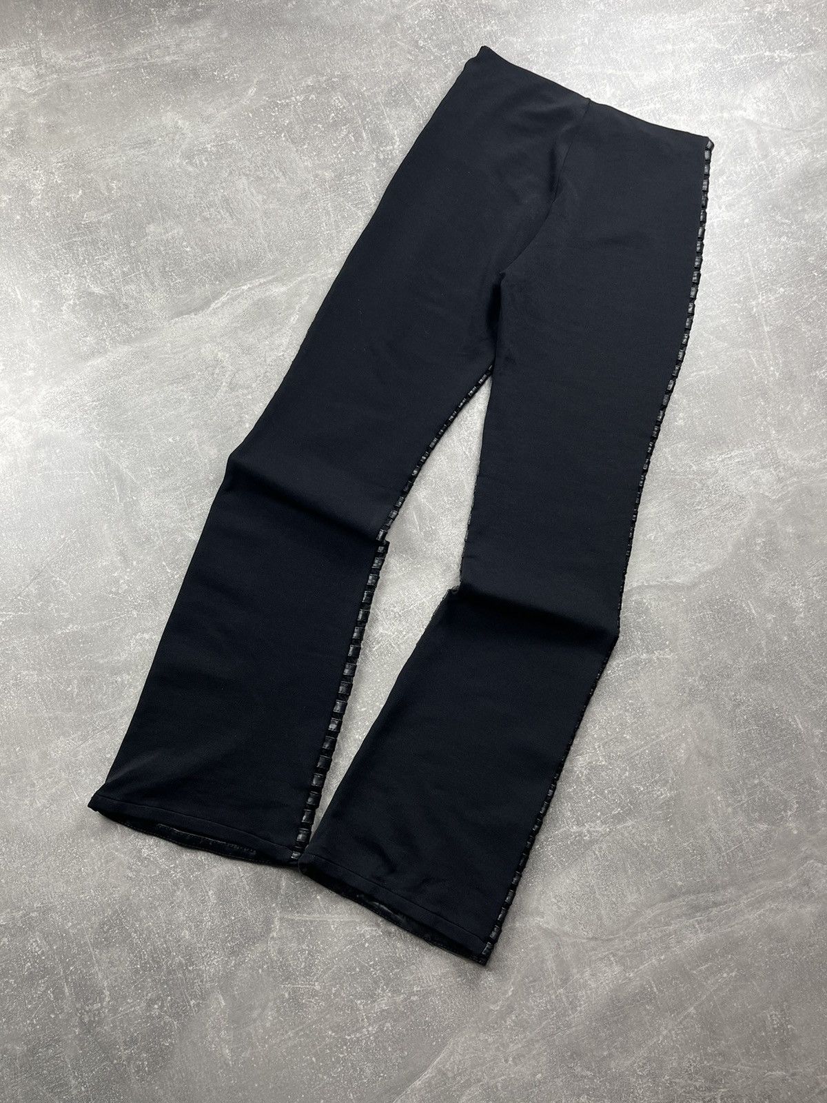 Other Sagite Paris Avant Garde Textured Ribbed Pants Black Size S Size 28" / US 6 / IT 42 - 6 Thumbnail