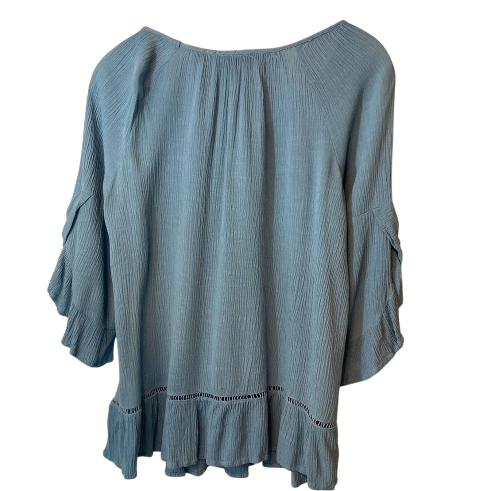 Other Style and Co. Lightweight Flowy Flutter Sleeve Blouse Top Size M / US 6-8 / IT 42-44 - 2 Thumbnail