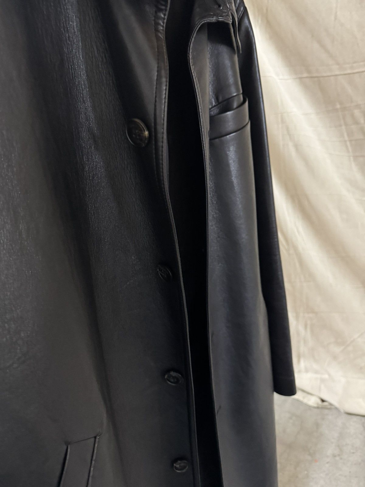 Nanushka Nanushka Black Vegan Leather Long Coat Size US M / EU 48-50 / 2 - 4 Thumbnail
