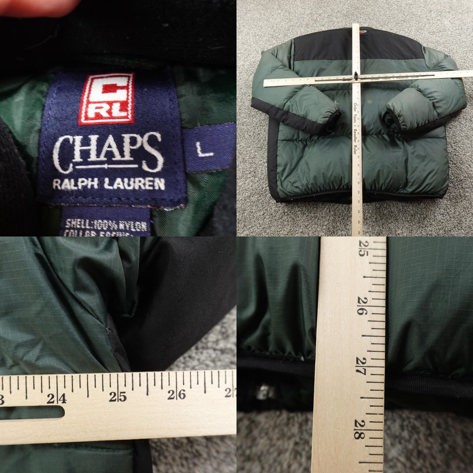 Ralph Lauren VTG Chaps Ralph Lauren Jacket Mens L Green Down Puffer Coat Outdoor Warm Grunge Size US L / EU 52-54 / 3 - 8 Thumbnail