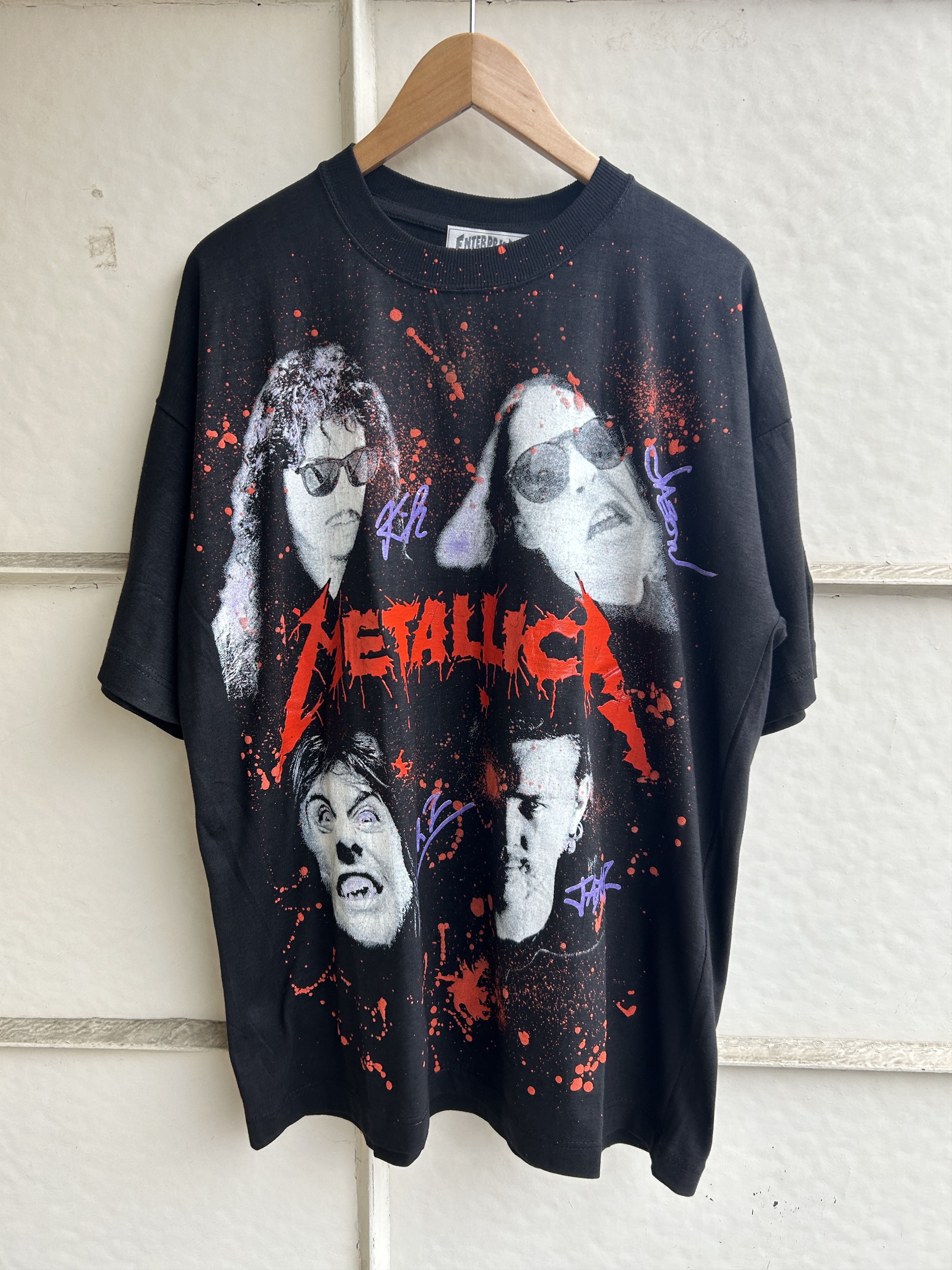 image of Vintage 90's Metallica T-Shirt All Over in Black, Men's (Size XL)