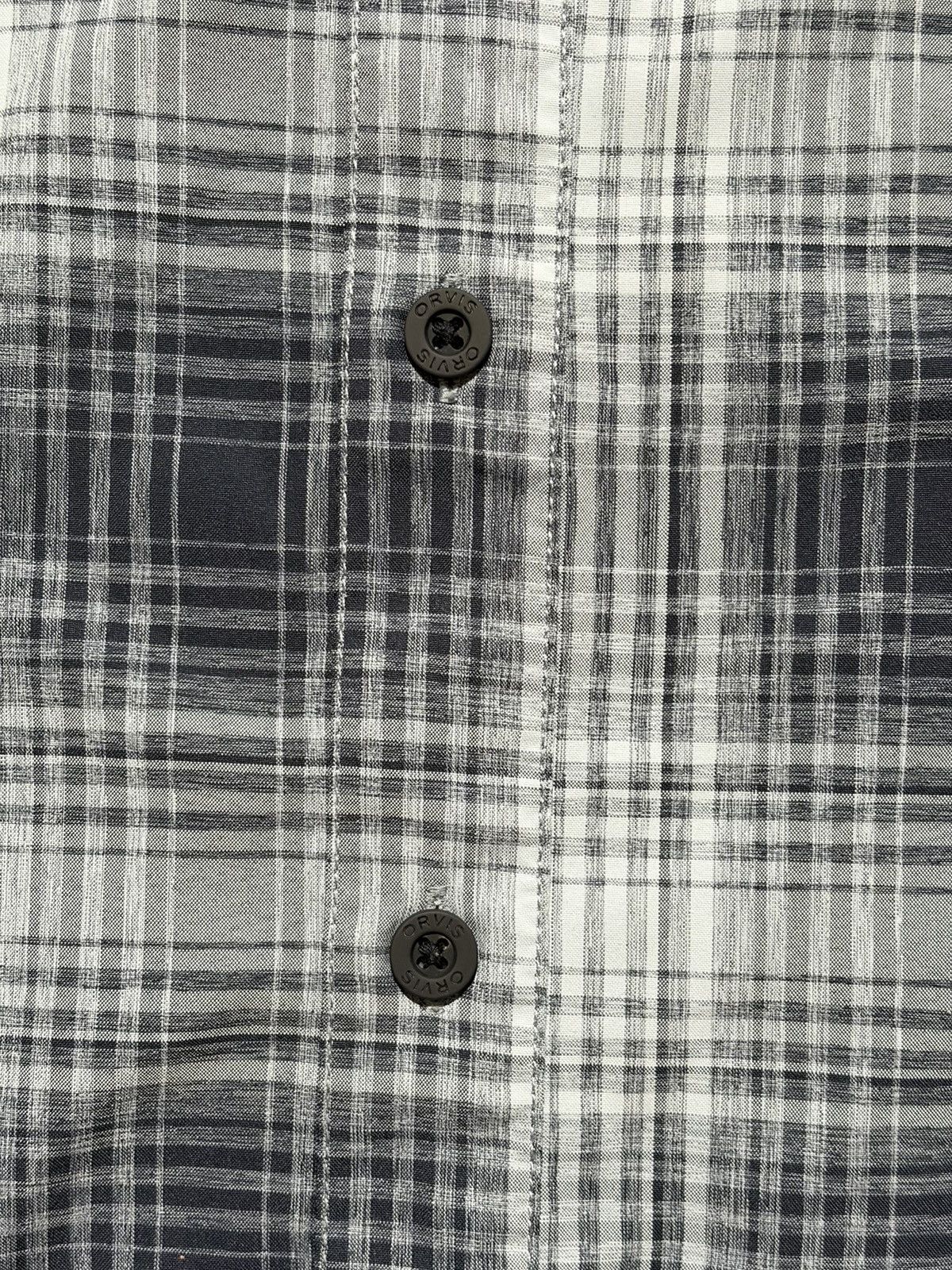 Orvis Orvis Shirt Plaid Short Sleeve Button Front Polyester Casual Size US M / EU 48-50 / 2 - 2 Thumbnail