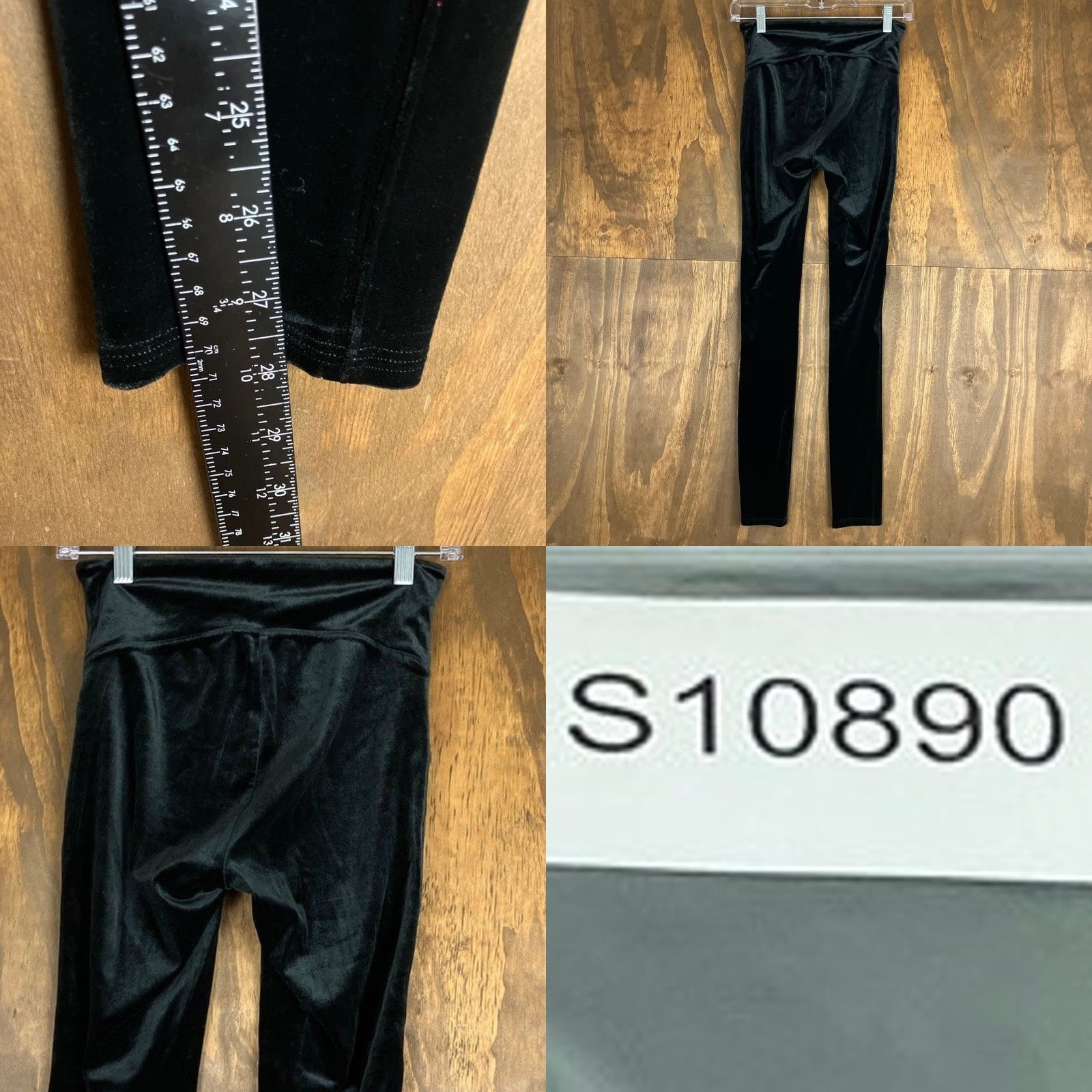 Spanx Spanx Black Velvet Leggings Slim Skinny High Rise Pull On Small Womens Pants 28in Inseam Stretch Tight Size 28" / US 6 / IT 42 - 8 Thumbnail