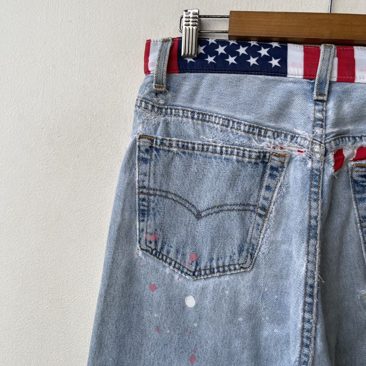 Levi's 90s Levi’s 501 Reworked Americana Paint Splatter Denim Jeans Size US 32 / EU 48 - 15 Thumbnail
