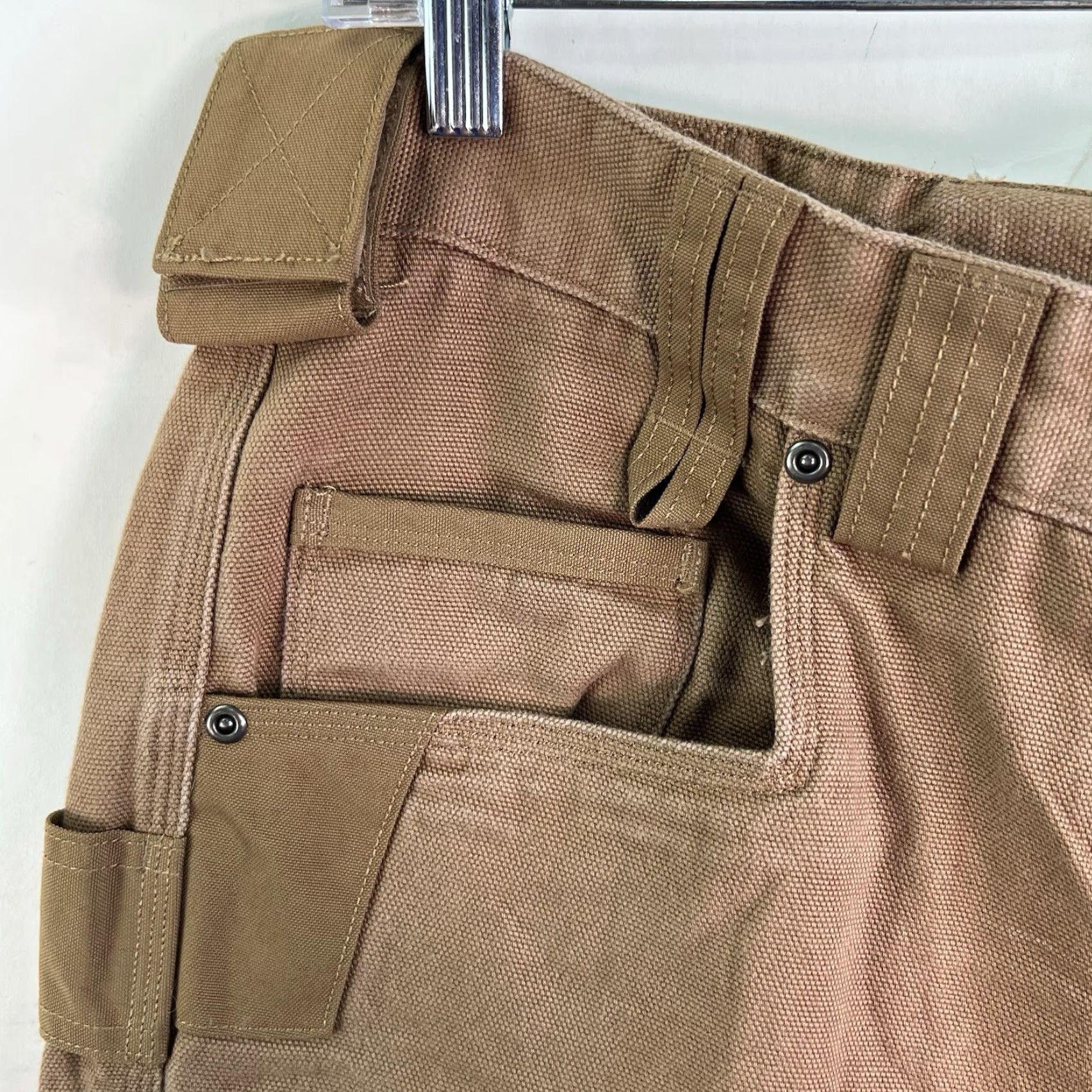 Vintage VINTAGE Duck Cargo Pants Men's Size 34 X32 Cotton Workwear Distressed Zipper Tan Size US 34 / EU 50 - 6 Thumbnail