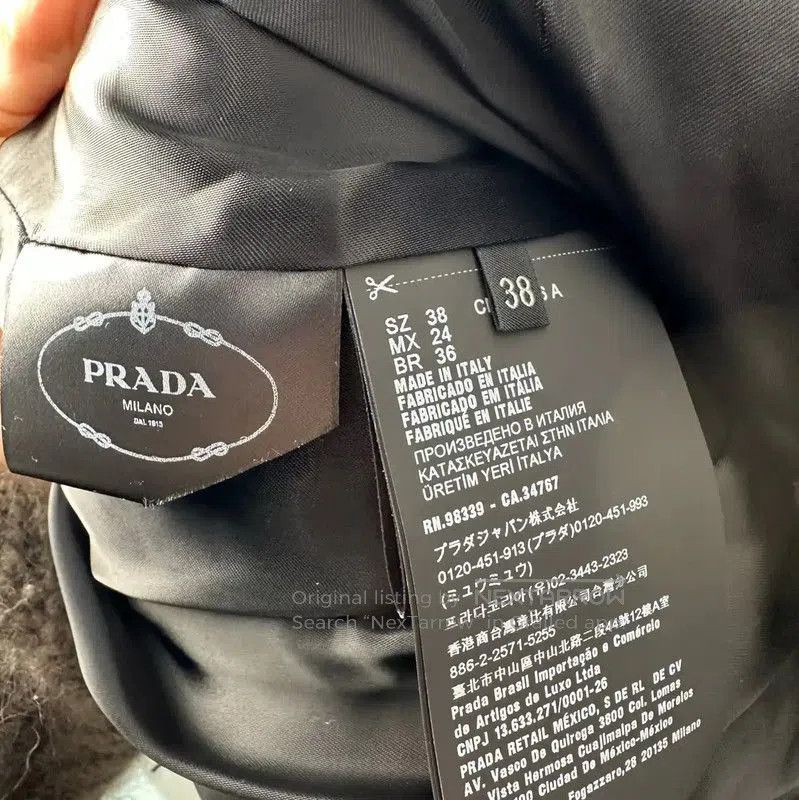 Prada Prada Women's Black Gray Cotton Jacket. Size S / US 4 / IT 40 - 4 Thumbnail