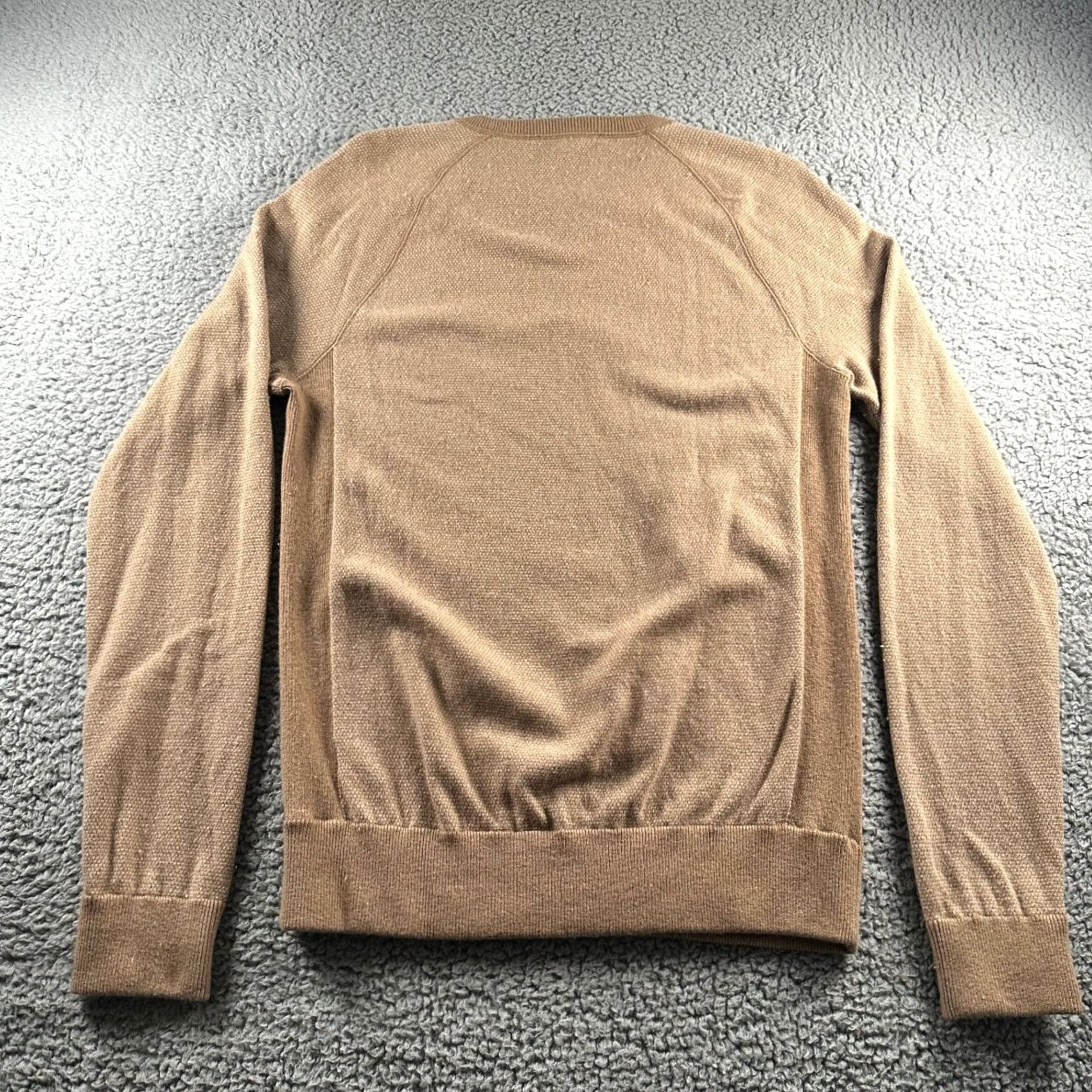 Vince Vince Sweater Mens S Camel Wool Cashmere Crewneck Pullover Knit Beige Tight-Knit Size US S / EU 44-46 / 1 - 5 Thumbnail
